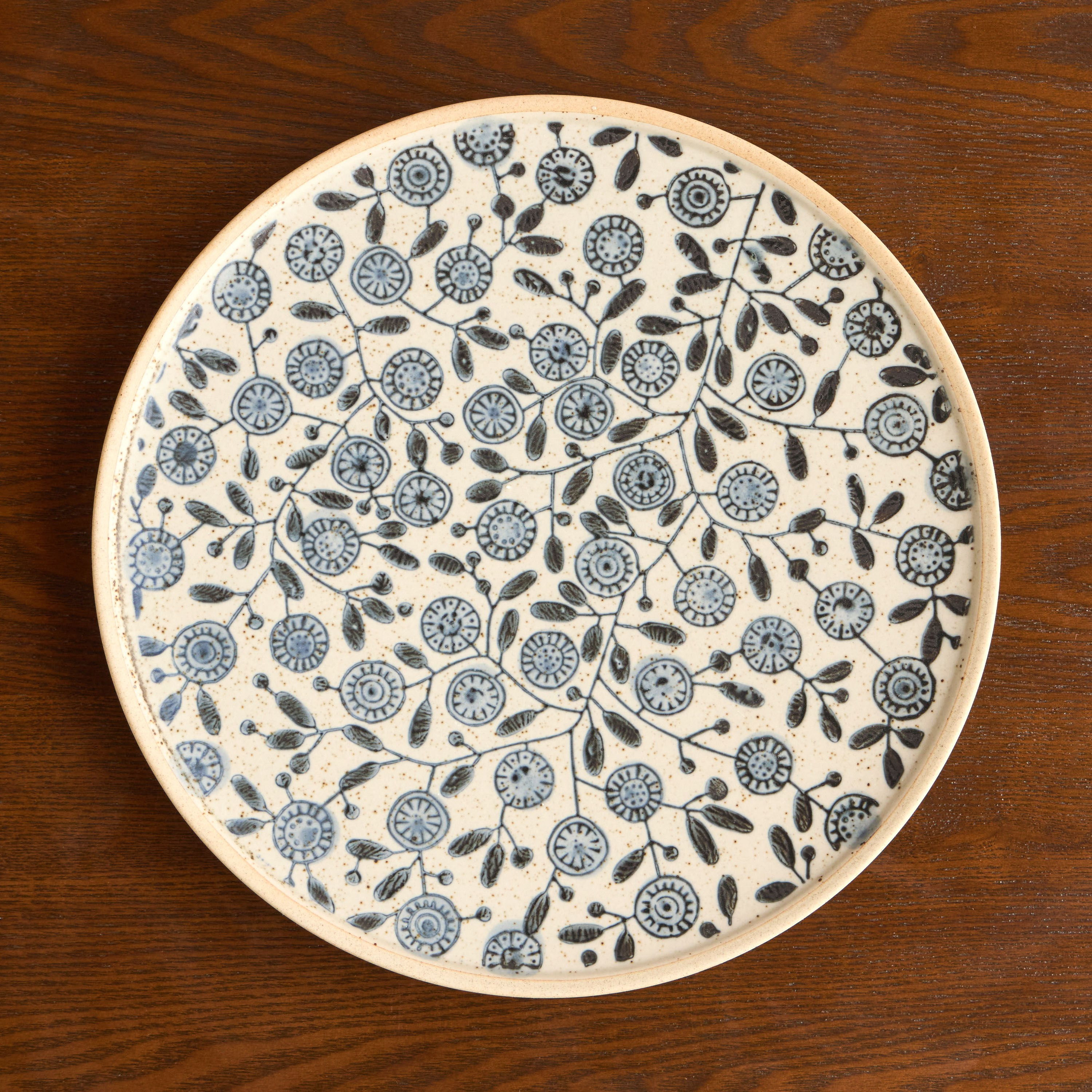 Tierra Fleur Porcelain Serving Plate - 26 cm
