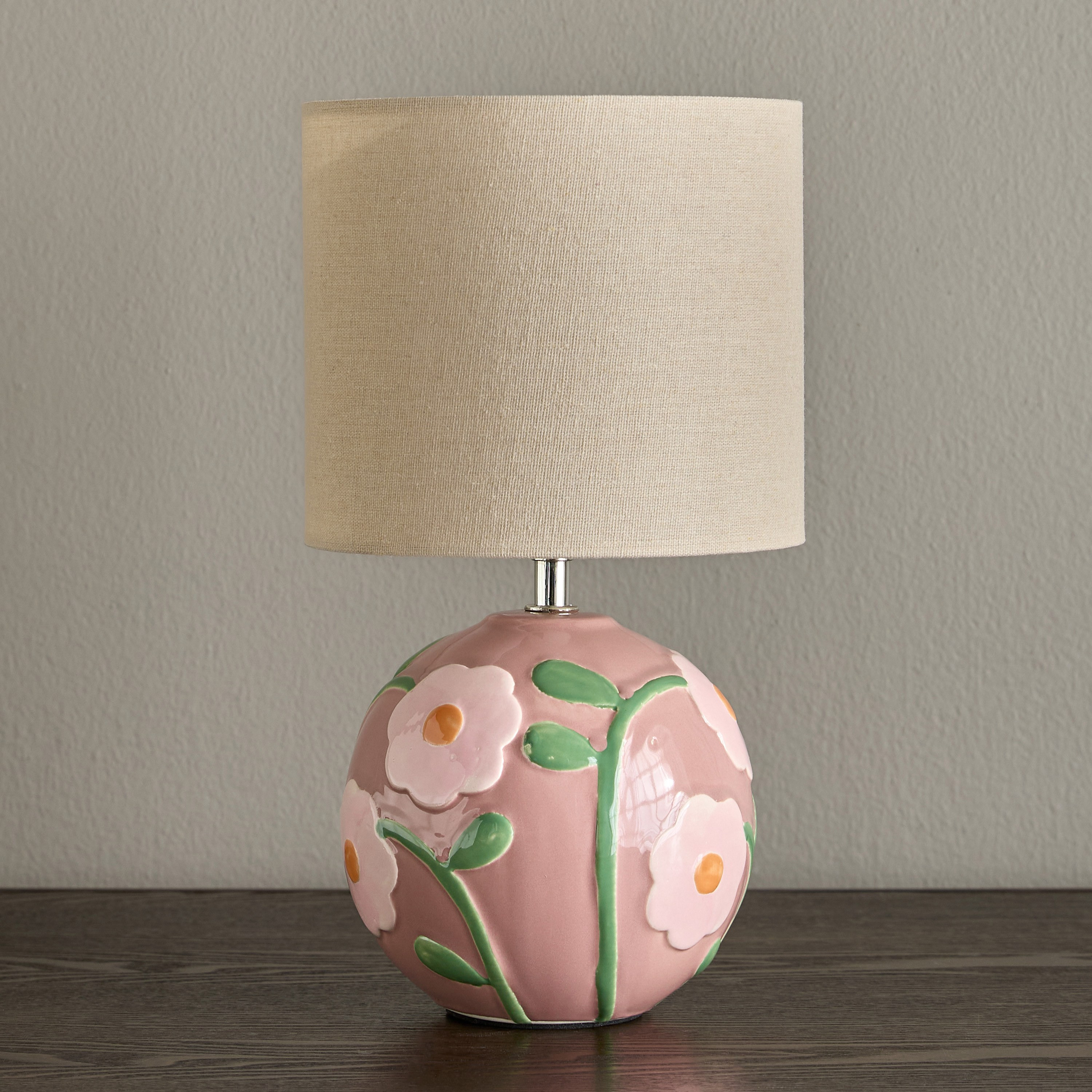 Floral Ceramic Table Lamp - 32 cm-household-lighting-tableanddesklamps-image-1