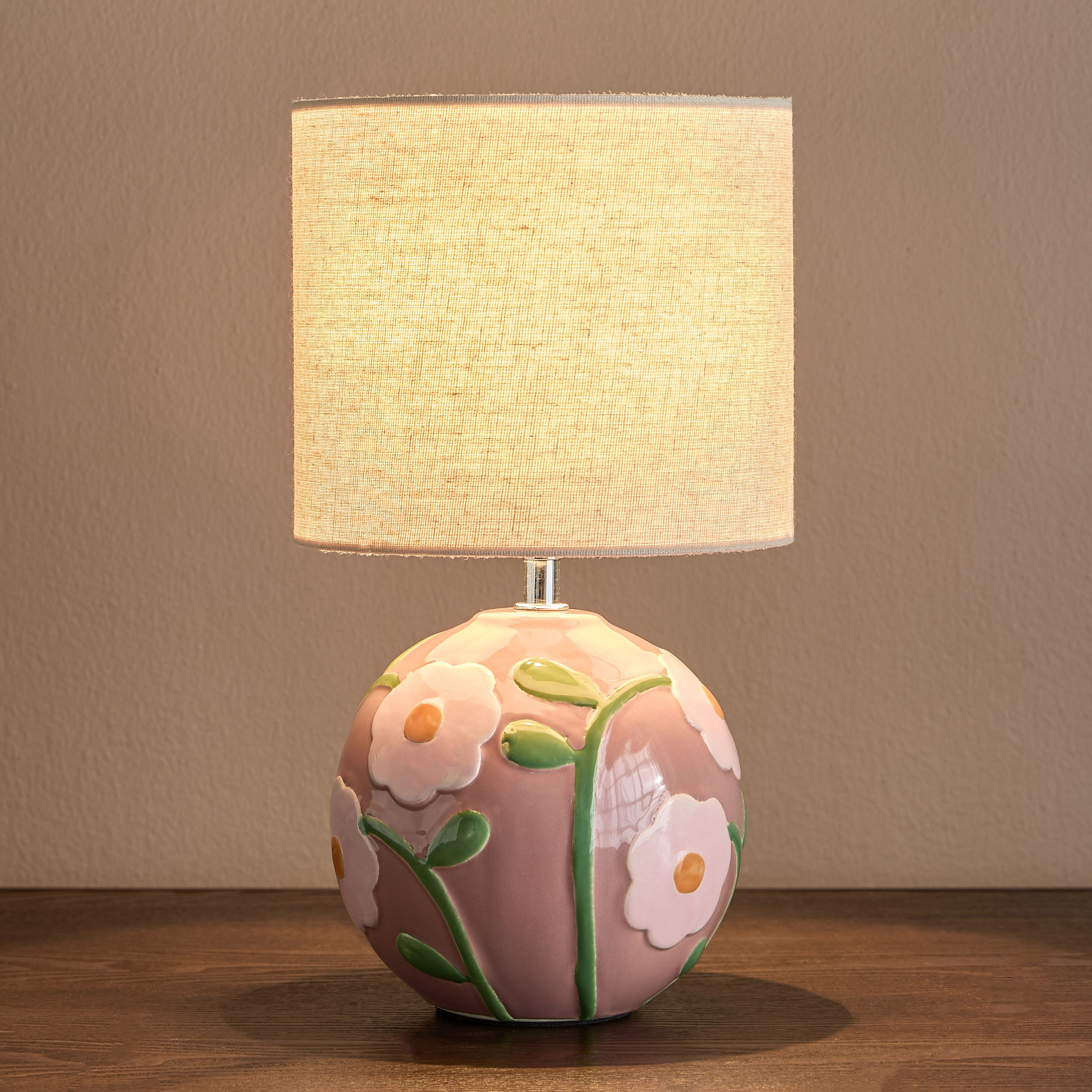 Floral Ceramic Table Lamp - 32 cm-household-lighting-tableanddesklamps-image-2