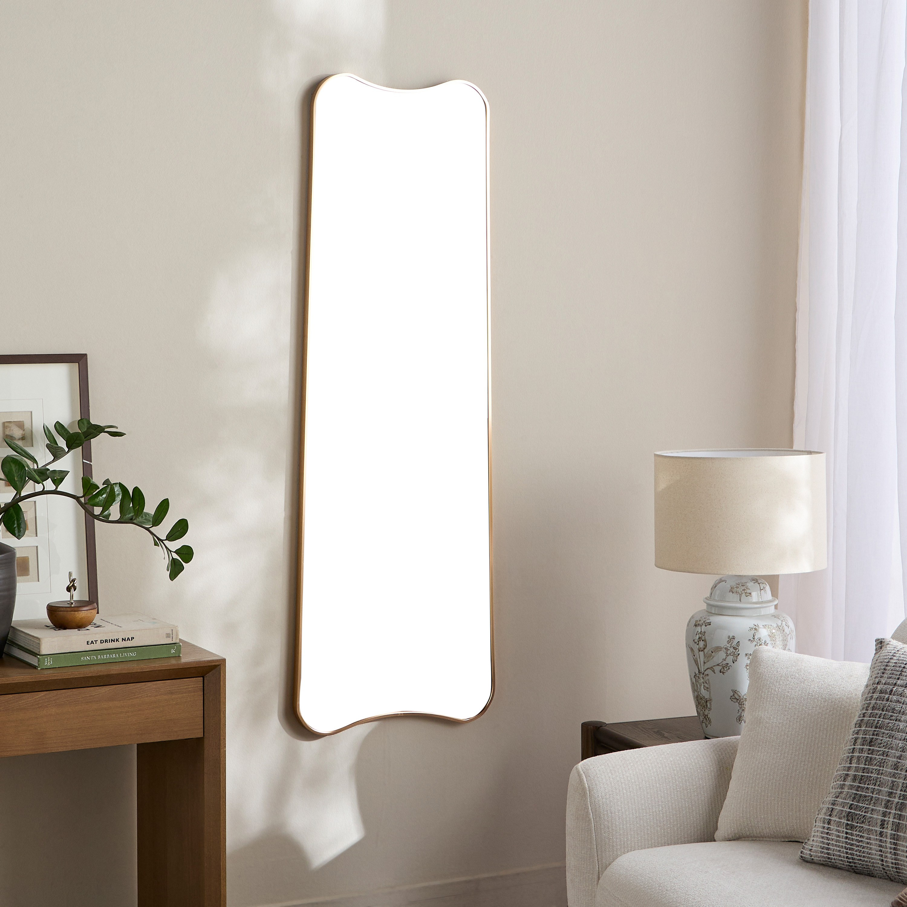 Darek Wall Mirror - 150x50 cm-household-walldecorandmirrors-mirrors-wallmirrors-image-3