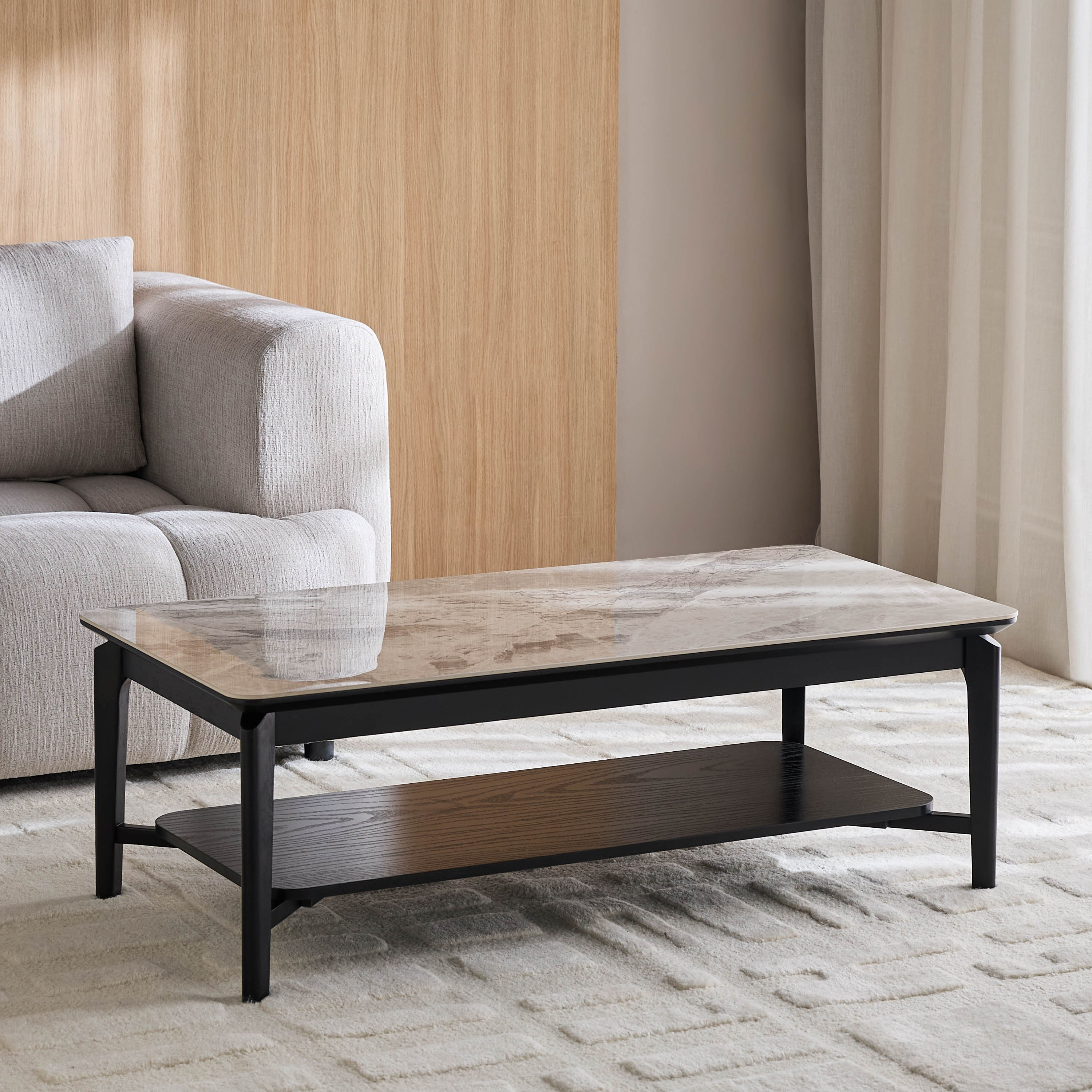 Charcoal Ceramic Top Coffee Table