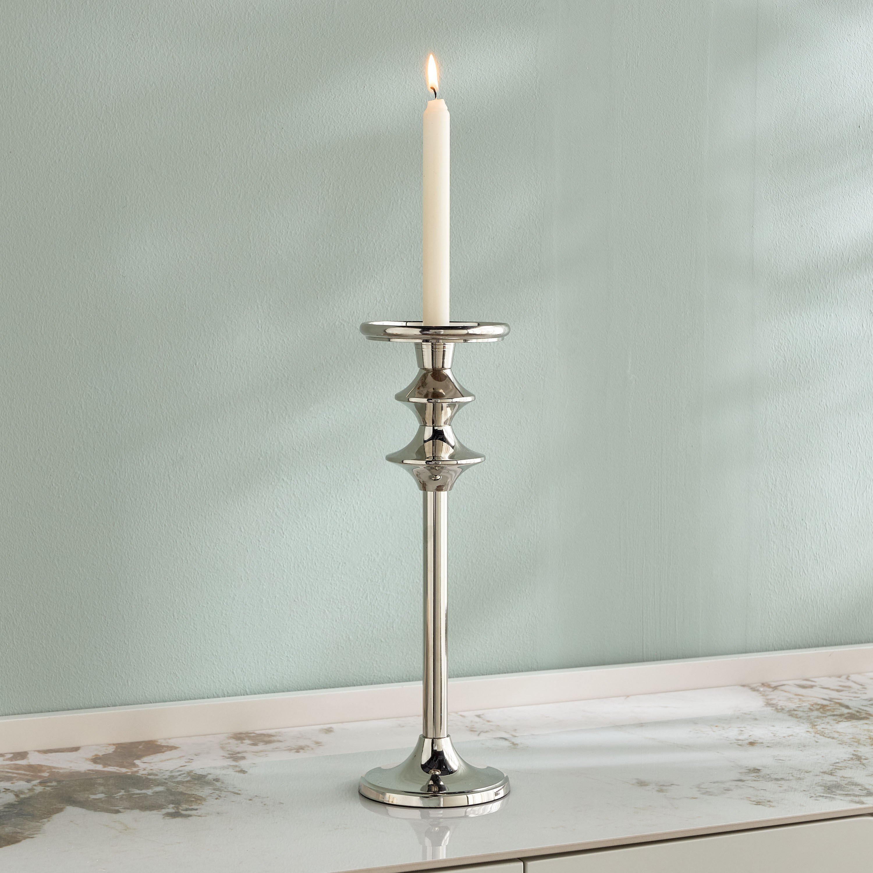 Sinan Cardinal Metal Pillar Candleholder - 45 cm-household-decor-candleholdersandlanterns-image-2