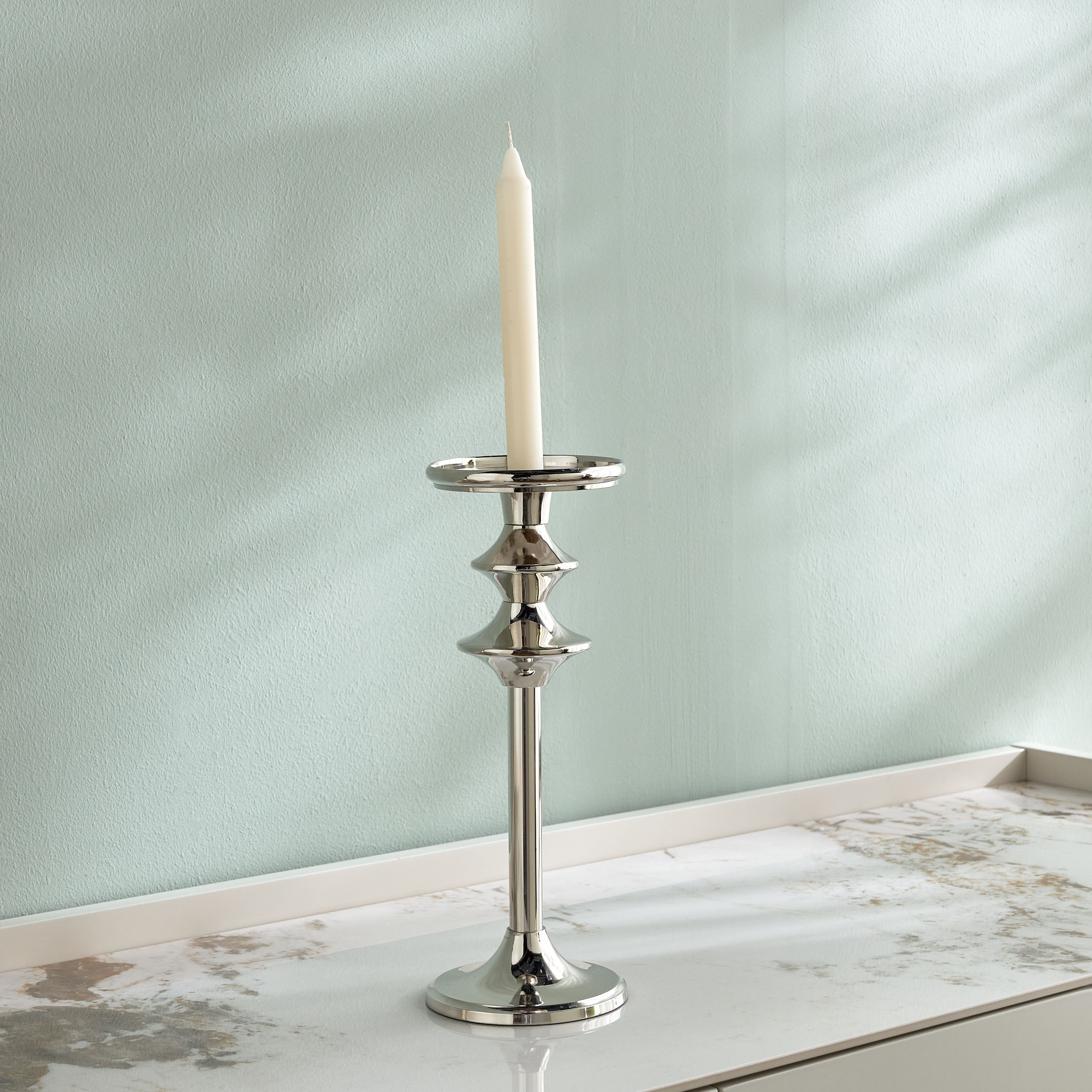 Sinan Cardinal Metal Pillar Candleholder - 50 cm-household-decor-candleholdersandlanterns-image-1