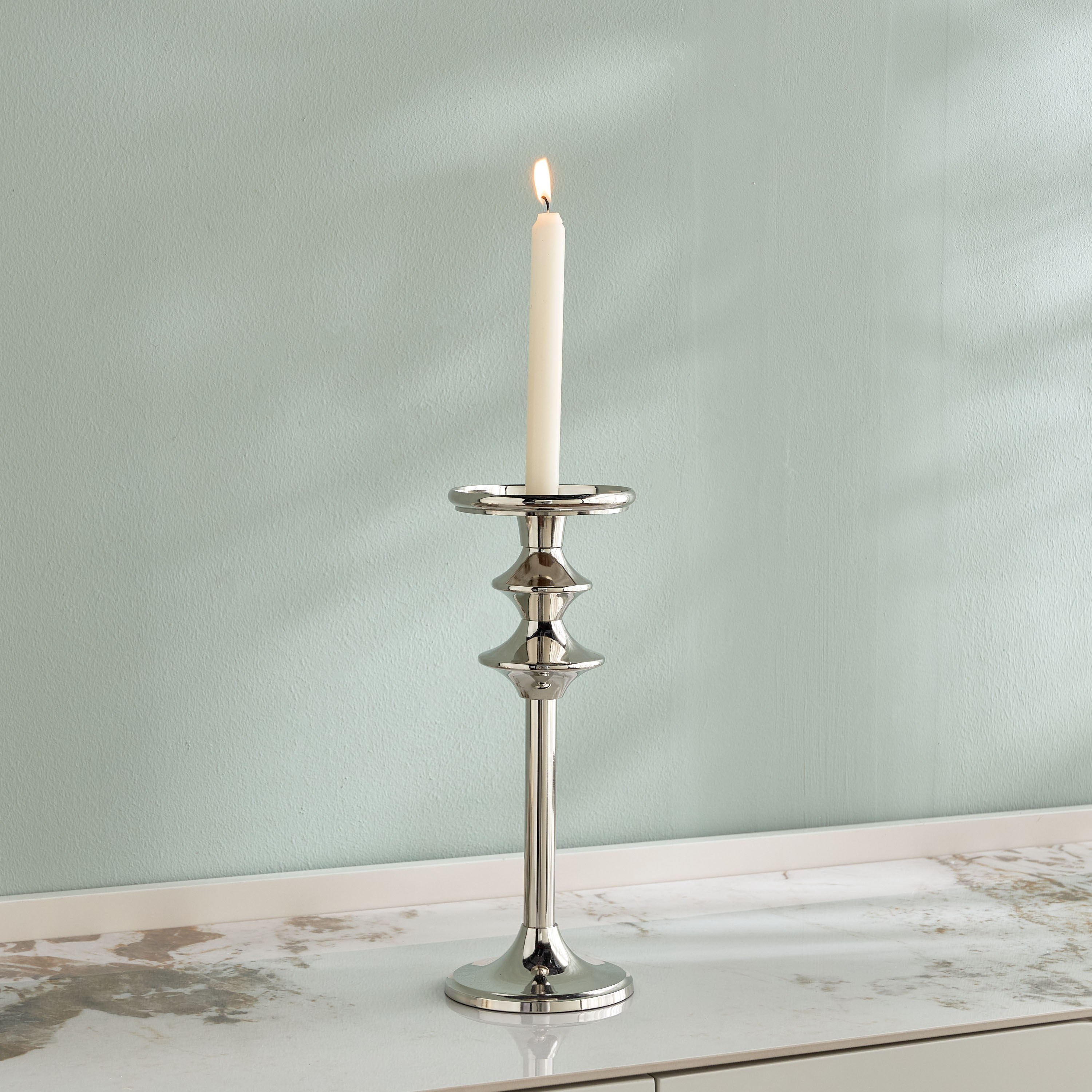 Sinan Cardinal Metal Pillar Candleholder - 50 cm-household-decor-candleholdersandlanterns-image-2