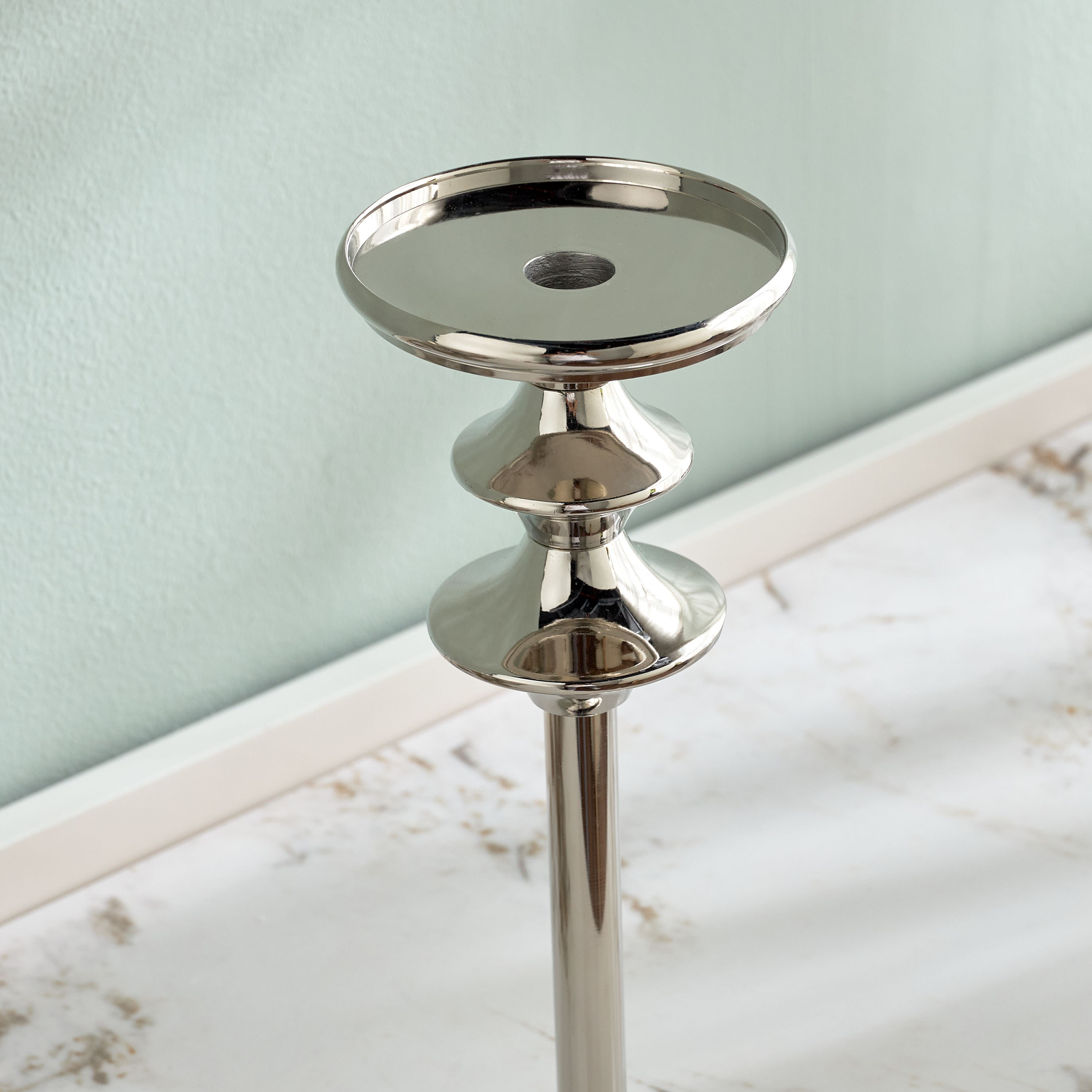 Sinan Cardinal Metal Pillar Candleholder - 50 cm-household-decor-candleholdersandlanterns-image-4