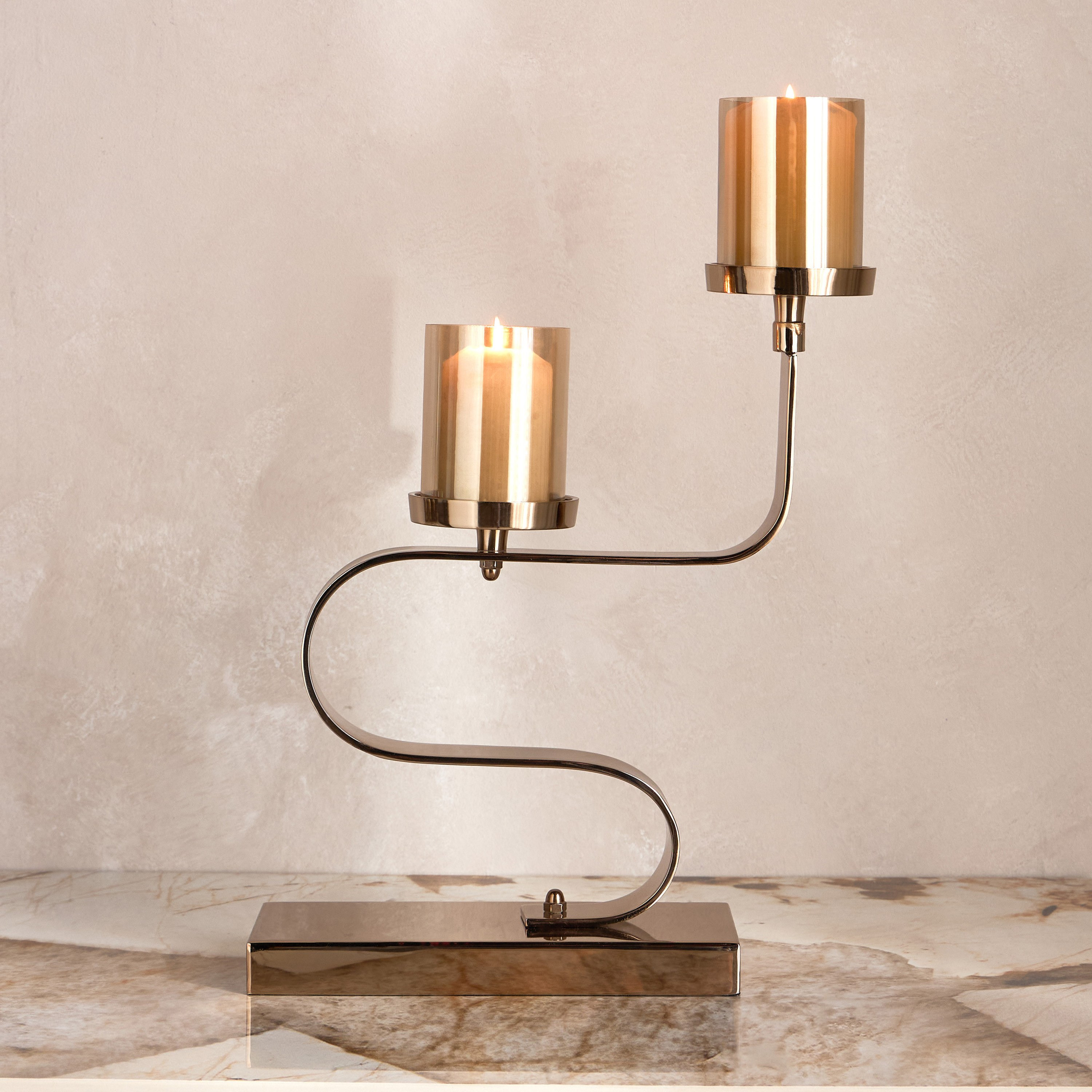 Ophelia Metal Pillar Candleholder - 47 cm-household-decor-candleholdersandlanterns-image-2