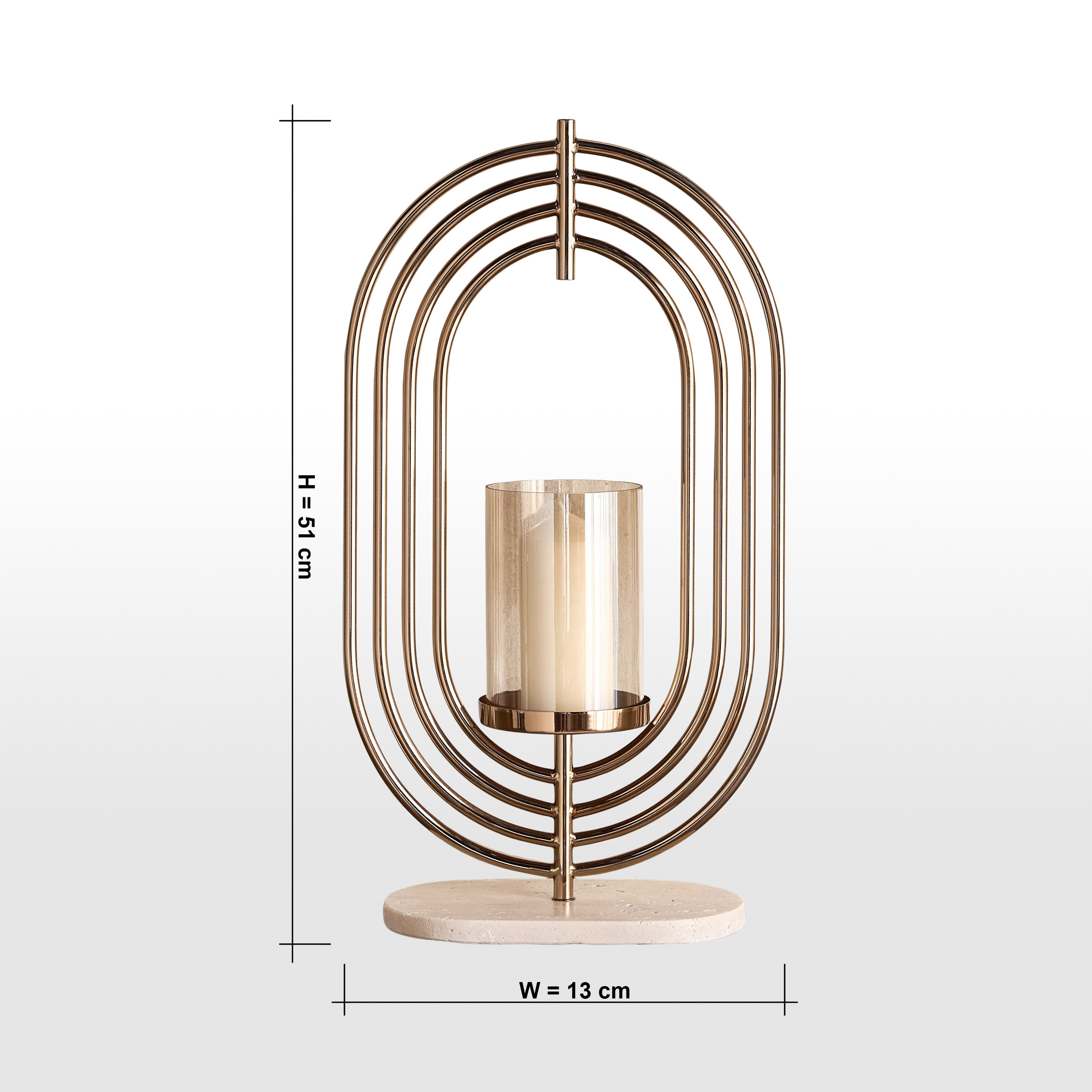 حامل شموع هوريكين معدن - ريبل أوبلونج - 51 سم-household-decor-candleholdersandlanterns-image-5