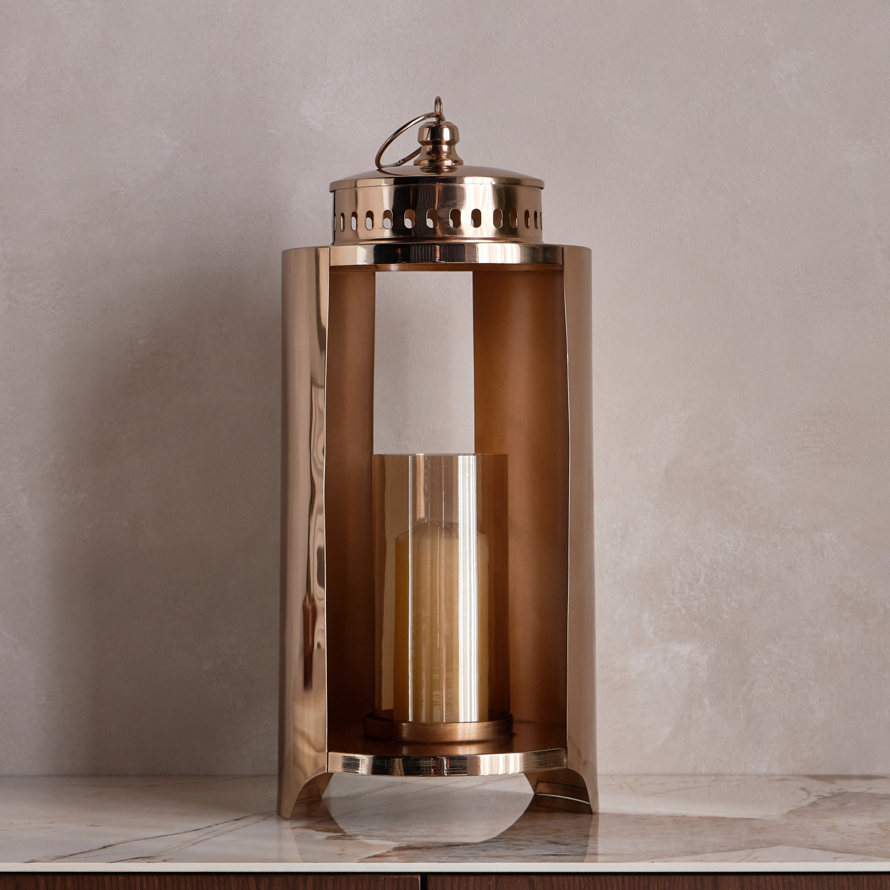 فانوس معدني فاخر لديكور عصري 53 سم - أوفيرا-household-decor-candleholdersandlanterns-image-1