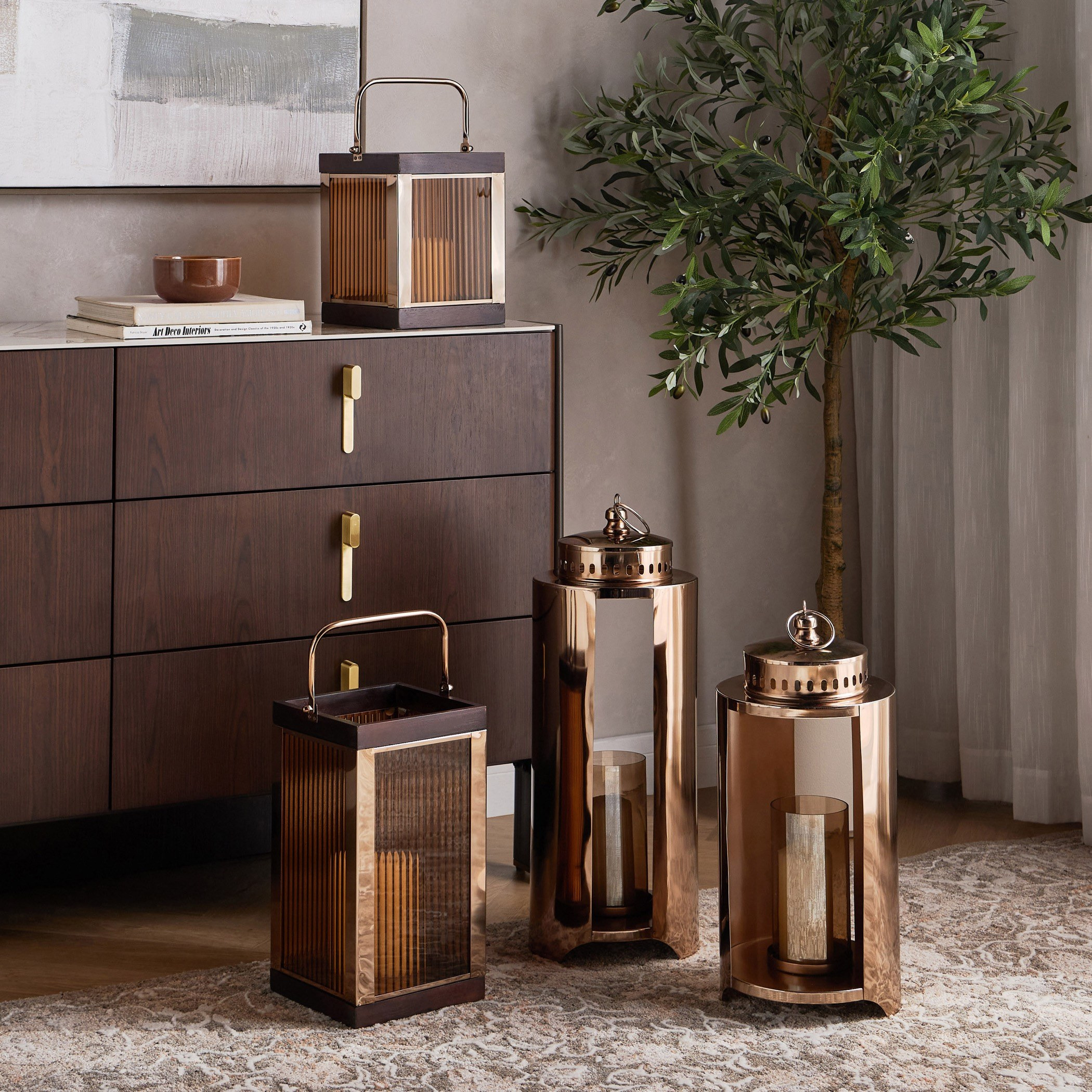فانوس معدني - أوفيرا - 63 سم-household-decor-candleholdersandlanterns-image-5