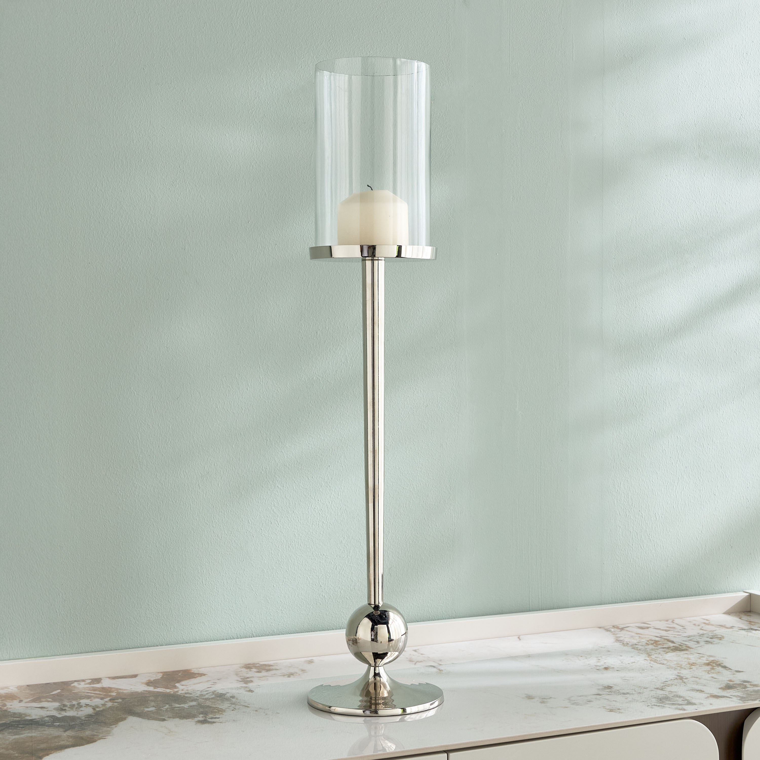 Rihab Metal Pillar Candleholder - 69 cm-household-decor-candleholdersandlanterns-image-1