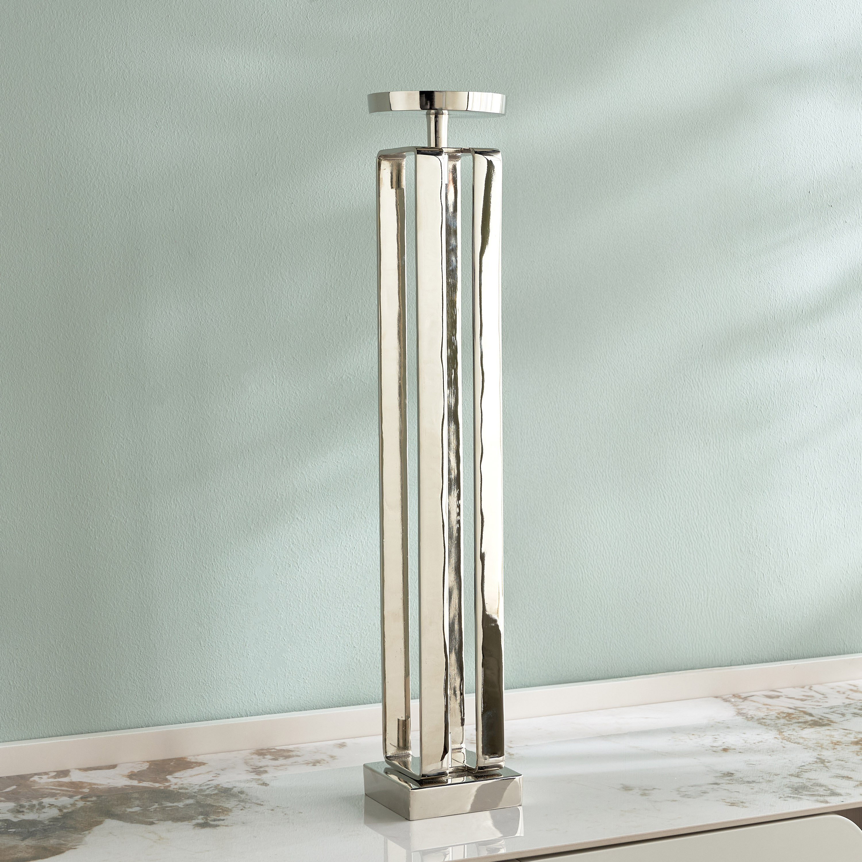 Kyro Metal Grid Pillar Candleholder - 60 cm-household-decor-candleholdersandlanterns-image-3