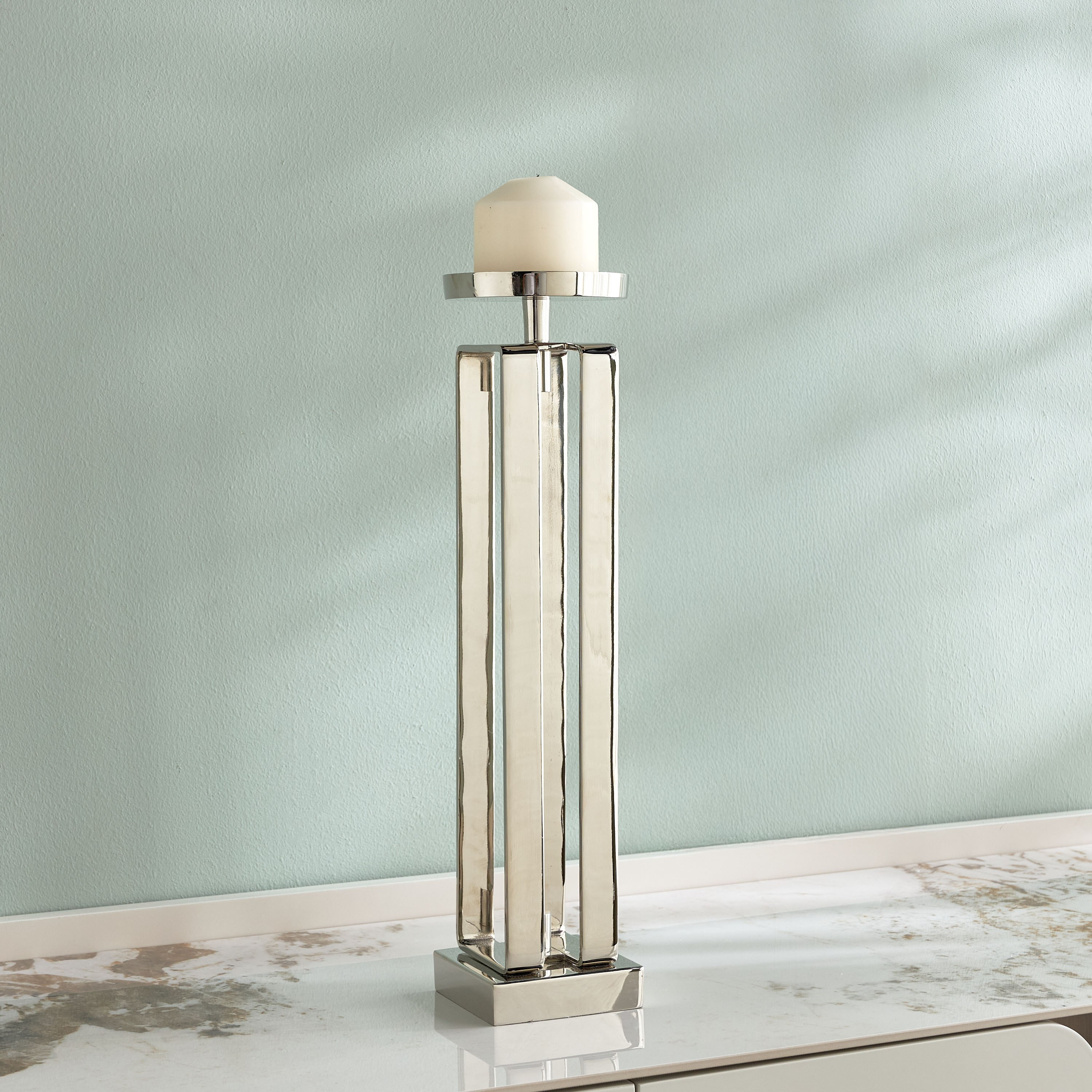 Kyro Metal Grid Pillar Candleholder - 72 cm-household-decor-candleholdersandlanterns-image-1