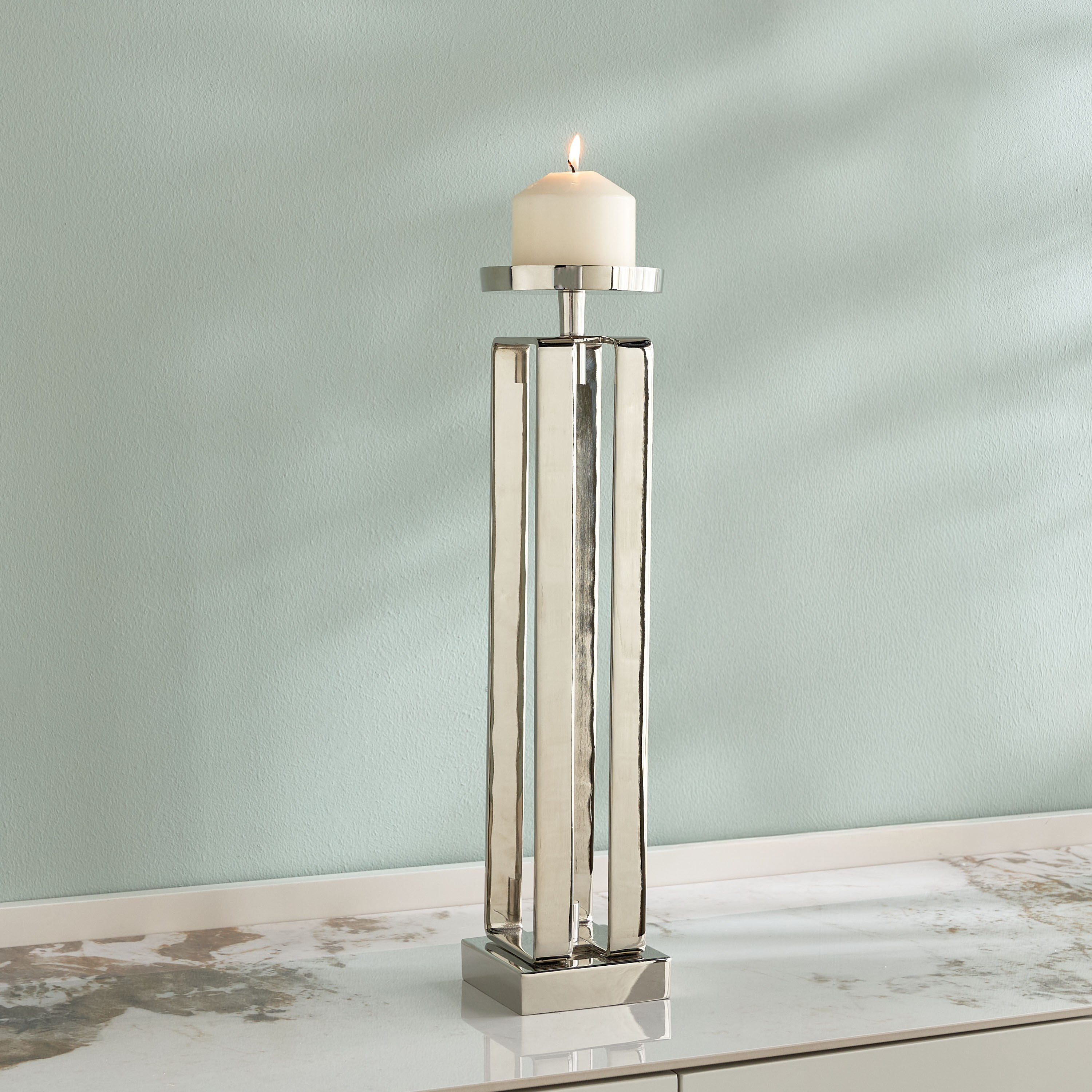 Kyro Metal Grid Pillar Candleholder - 72 cm-household-decor-candleholdersandlanterns-image-2