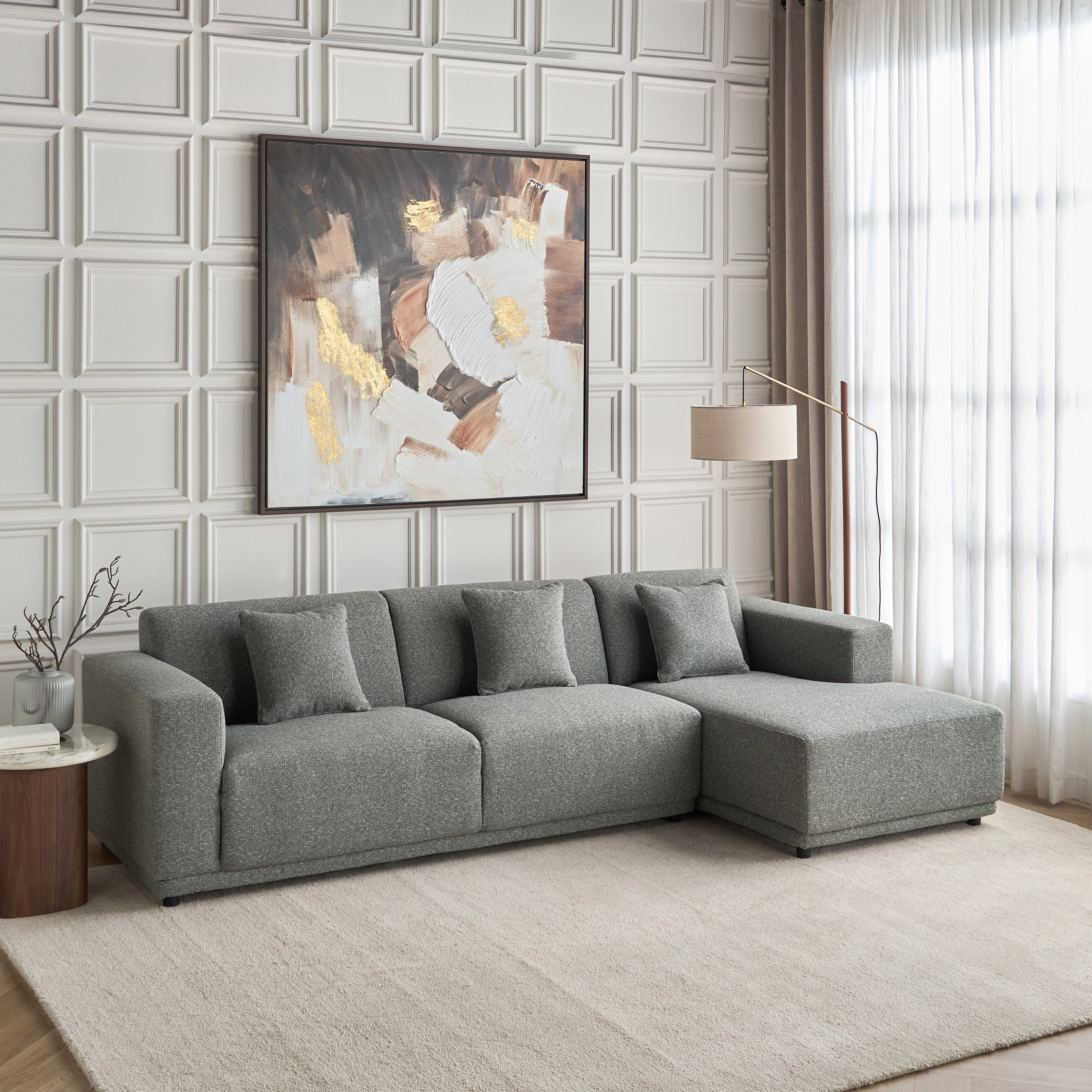 Kelston 4-Seater Fabric Right Corner Sofa