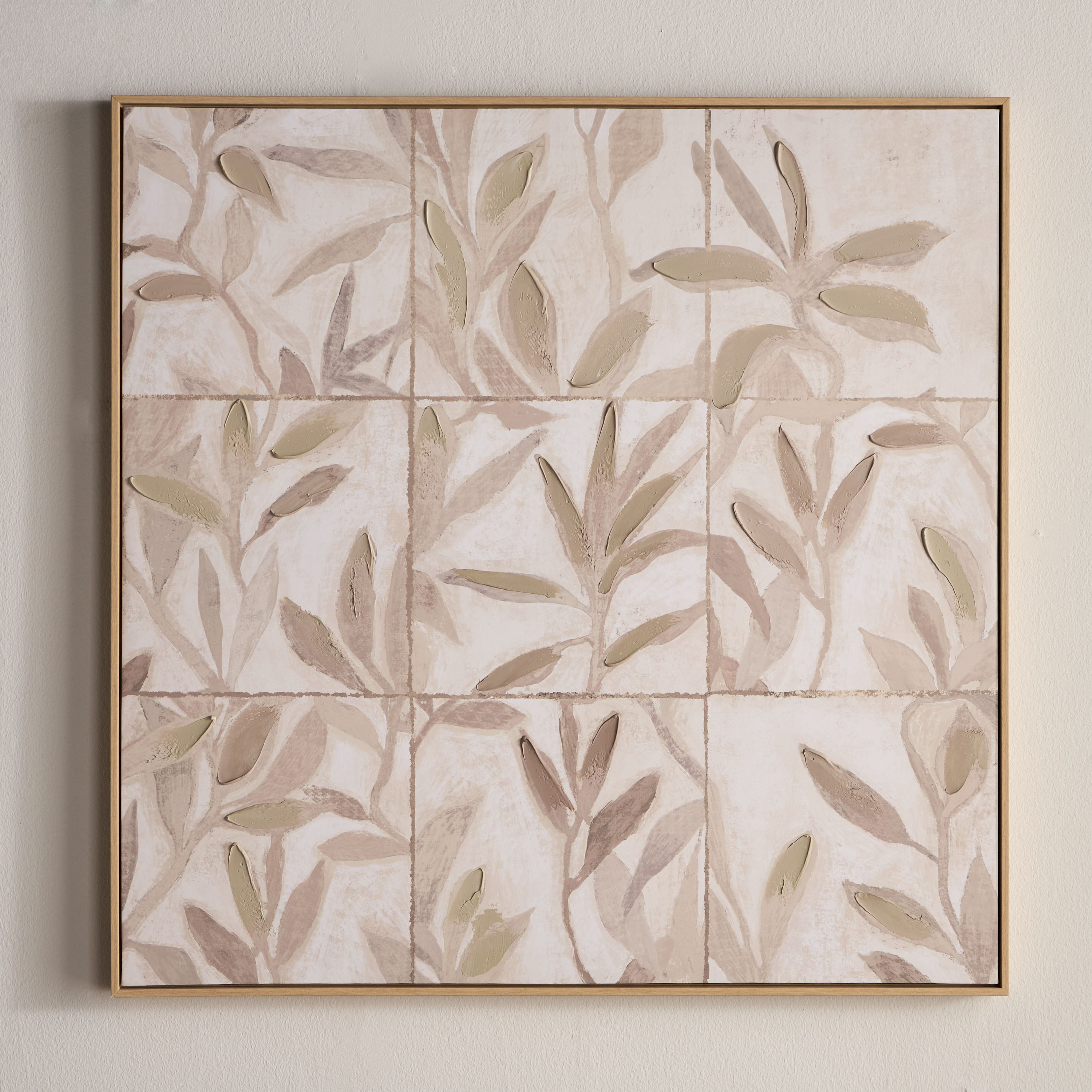 Natura Nadia Framed Canvas Wall Art - 100x100 cm