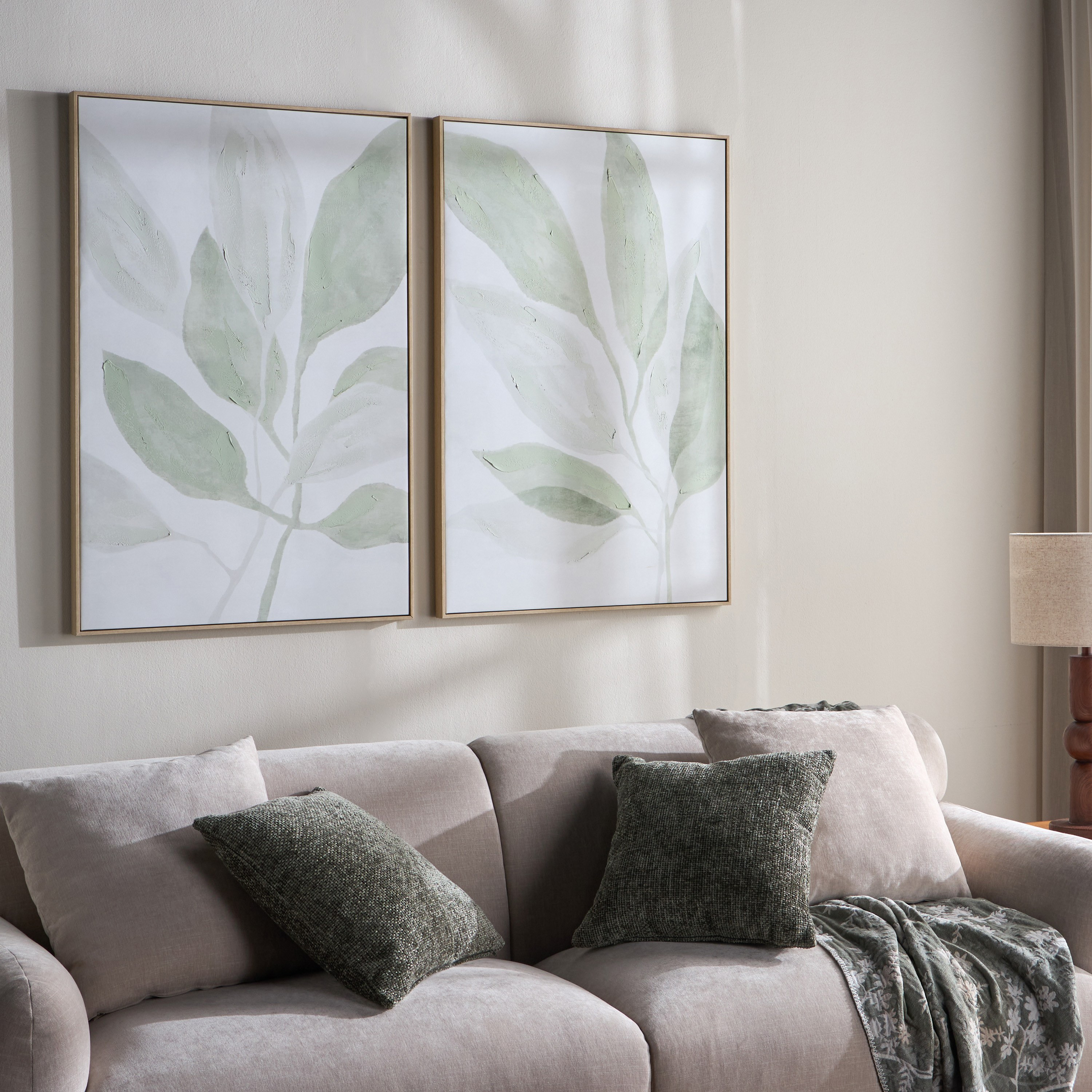 طقم لوحات جدارية كانفاس مؤطرة قطعتين - ناتورا سميرة - 160x120 سم-household-walldecorandmirrors-wallart-image-4