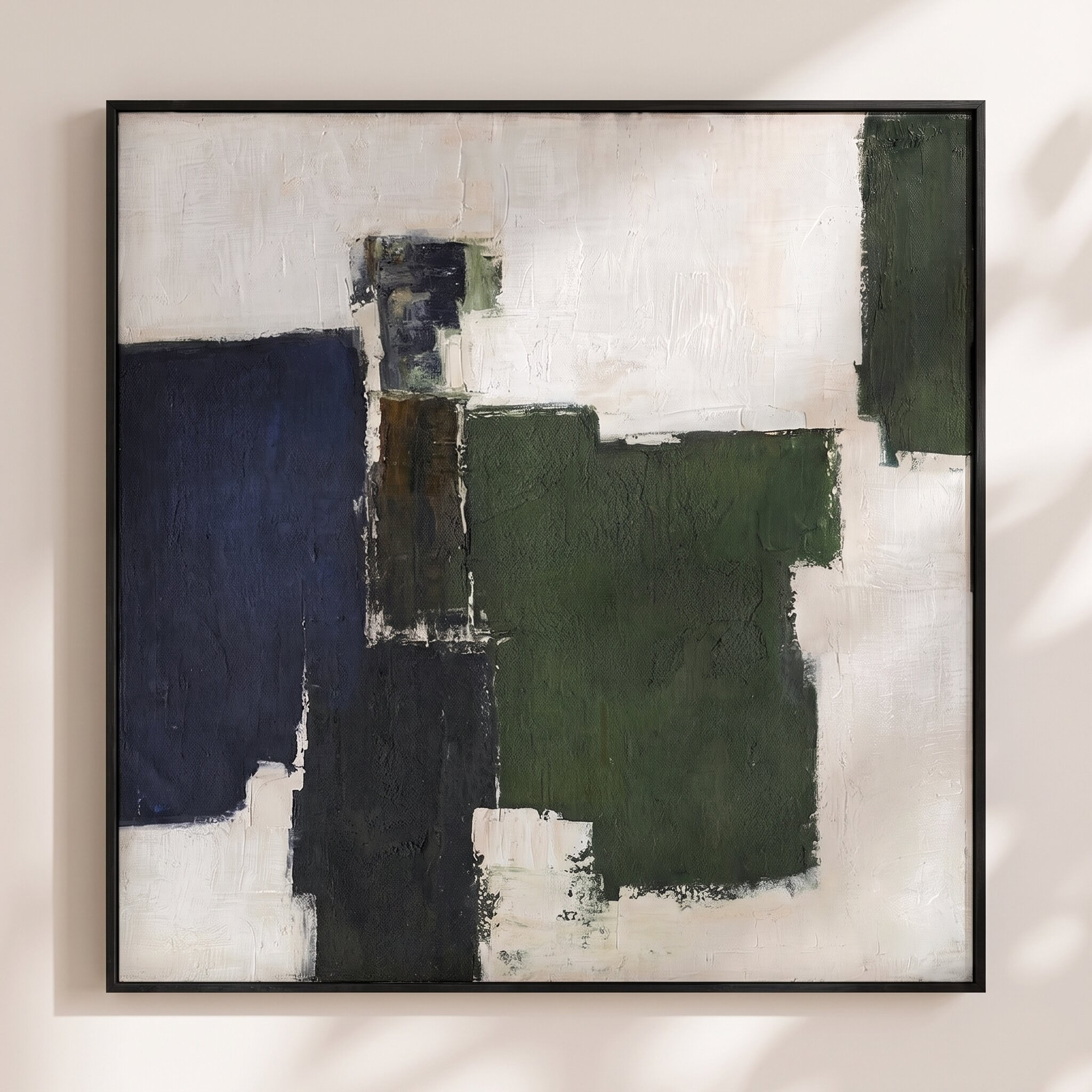 Idris Hand-painted Framed Canvas Wall Art - 100x100 cm-household-walldecorandmirrors-wallart-image-1