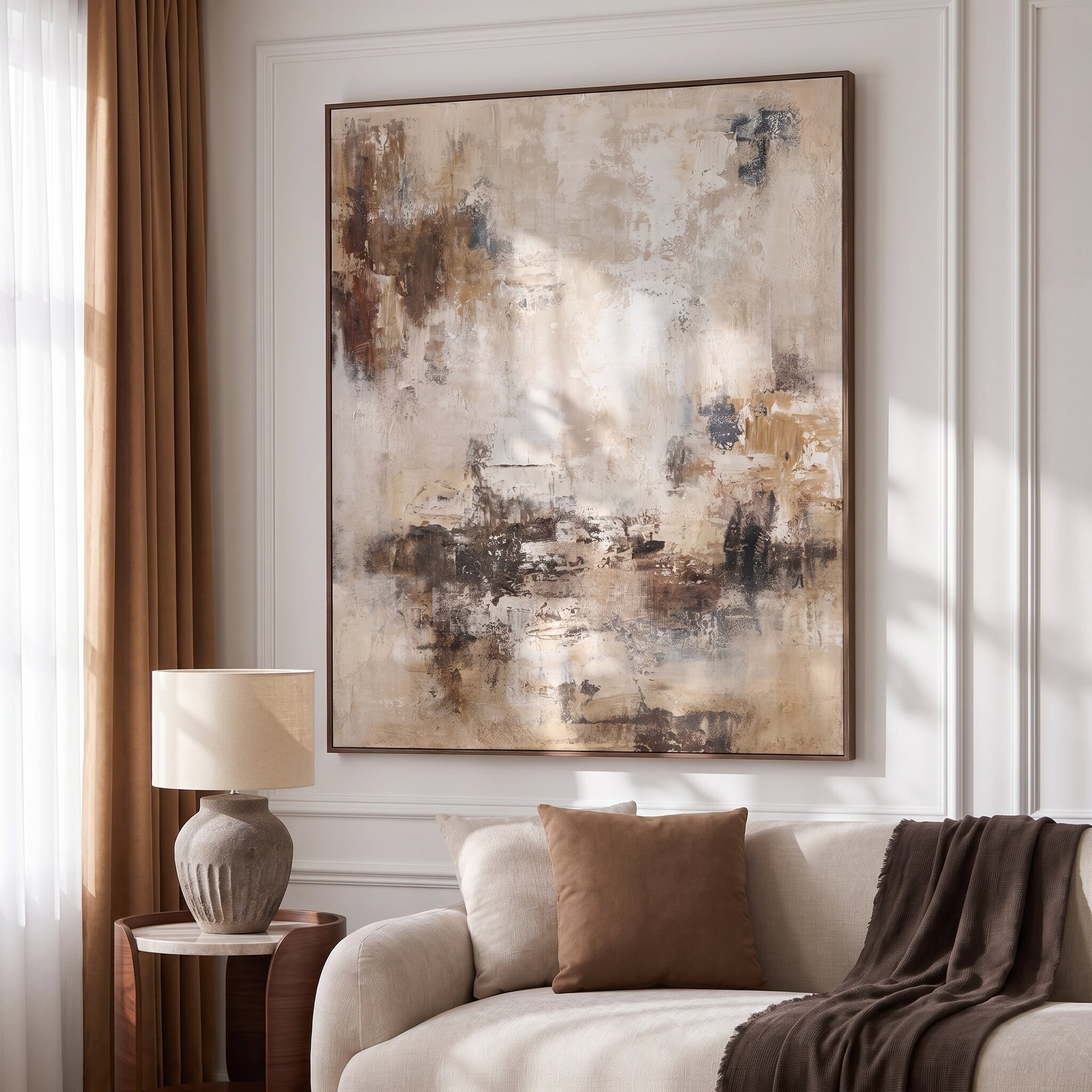 Jumana Hand-painted Framed Canvas Wall Art - 120x150 cm-household-walldecorandmirrors-wallart-image-3