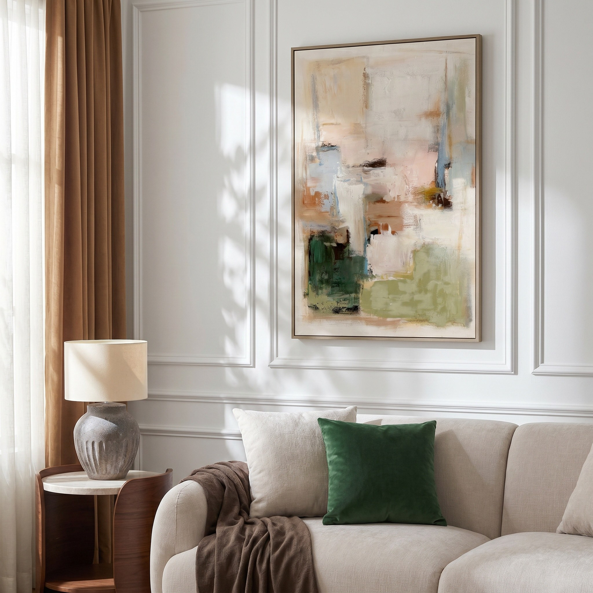 Suhair Hand-painted Framed Canvas Wall Art -  150x200 cm-household-walldecorandmirrors-wallart-image-3