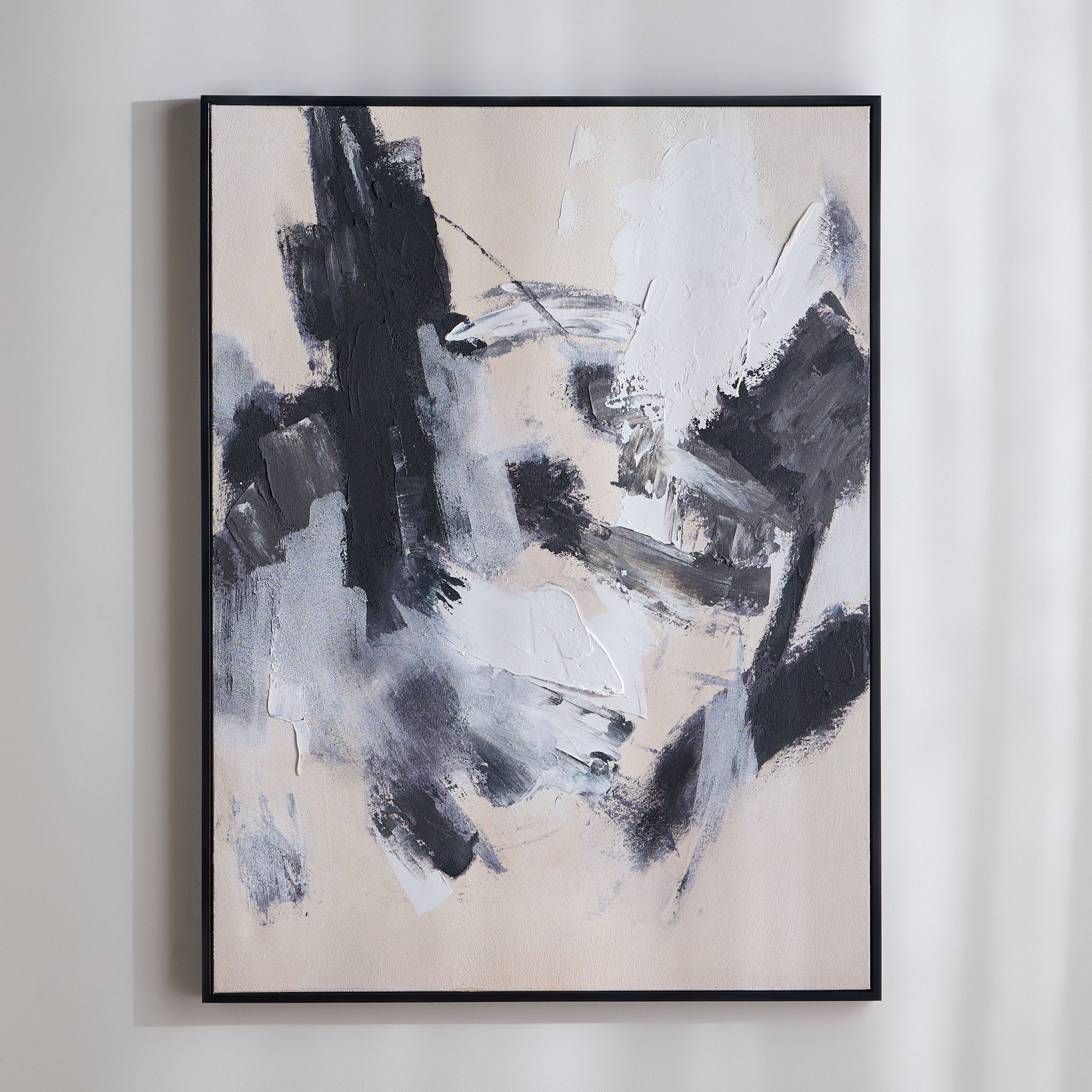 Ahlam Hand-painted Framed Canvas Wall Art - 90x120 cm