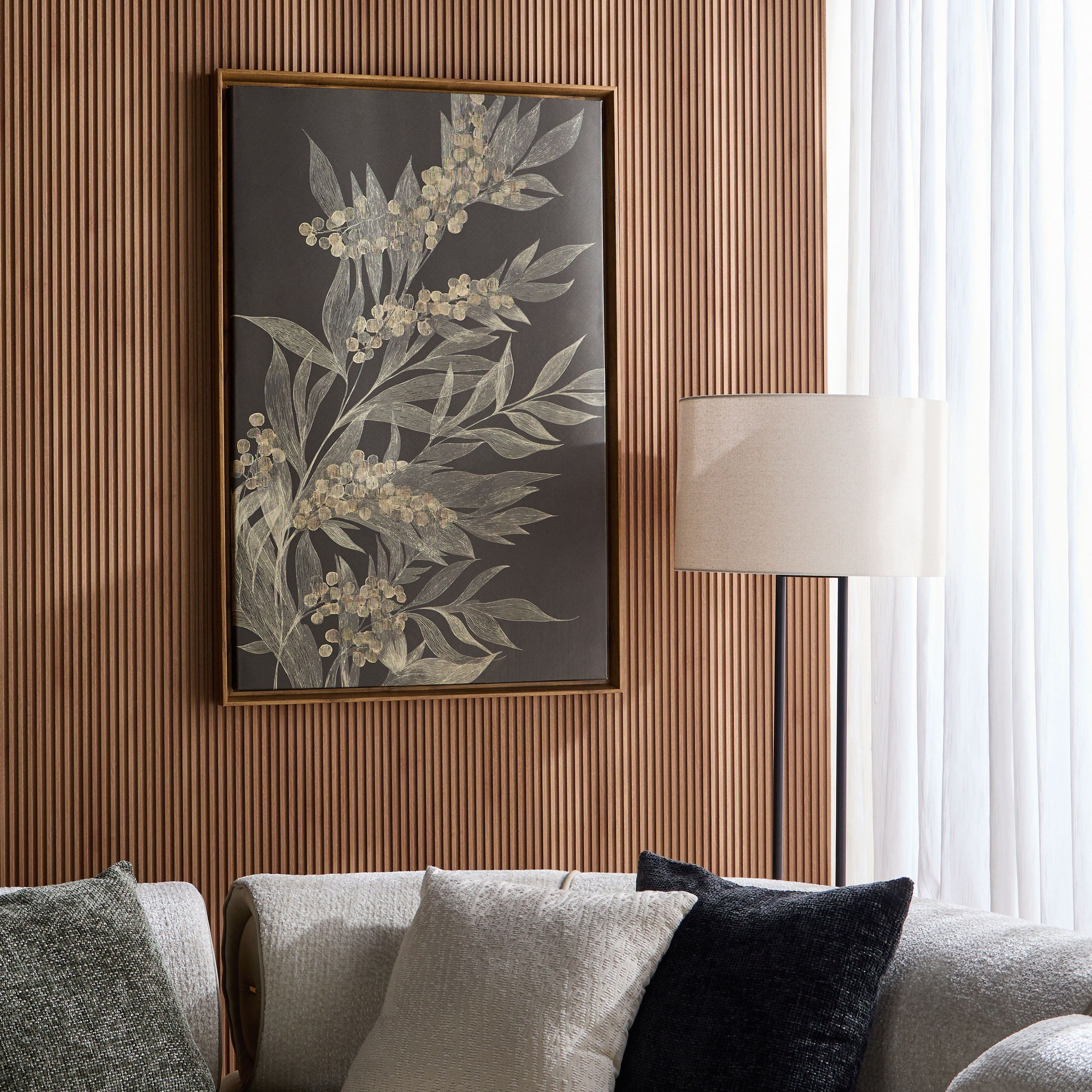 زينة حائط كانفاس مؤطرة - فارس فلورا - 80x120 سم-household-walldecorandmirrors-wallart-image-3