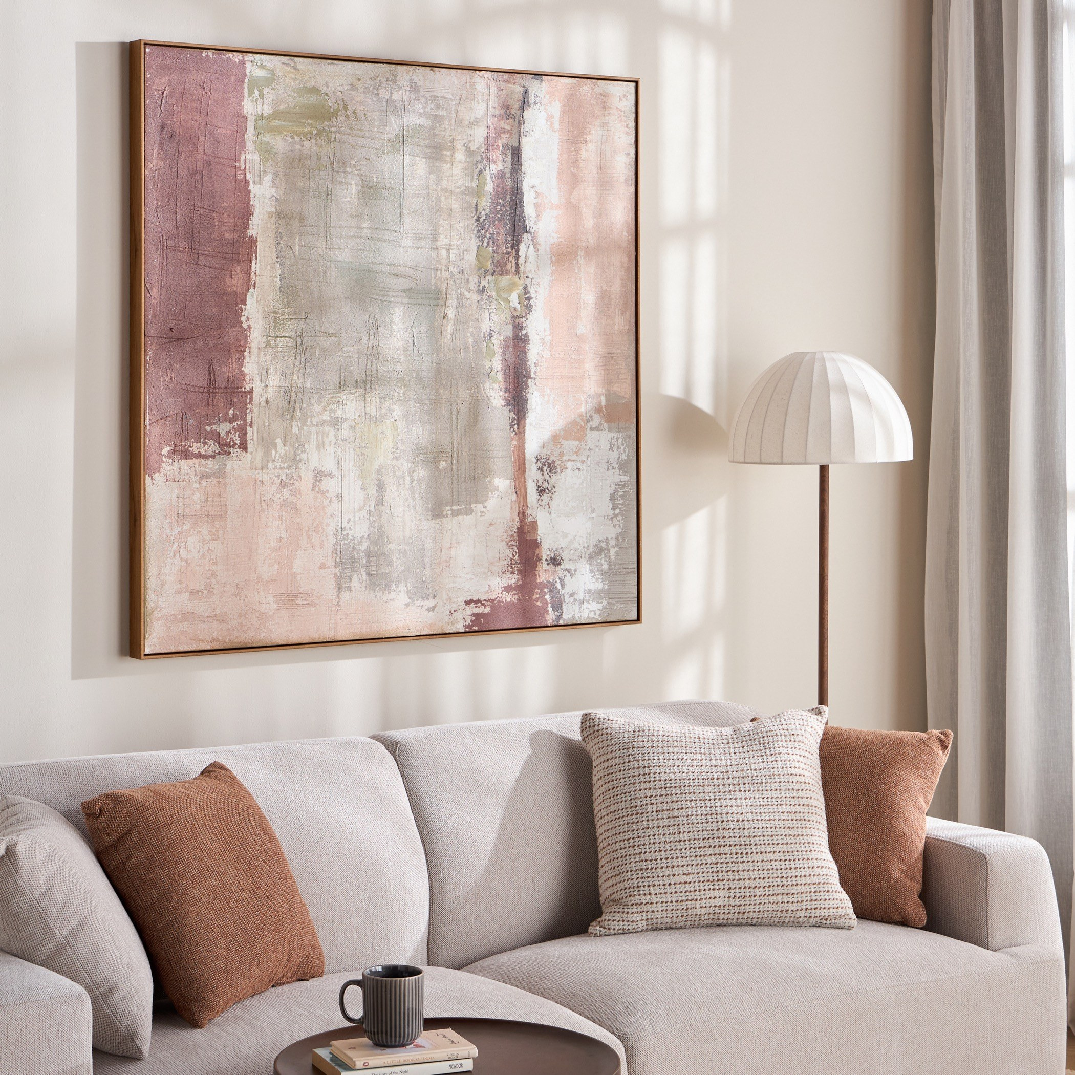 لوحة حائط كانفاس مؤطرة مرسومة يدويًا - سحر - 120x120 سم-household-walldecorandmirrors-wallart-image-3