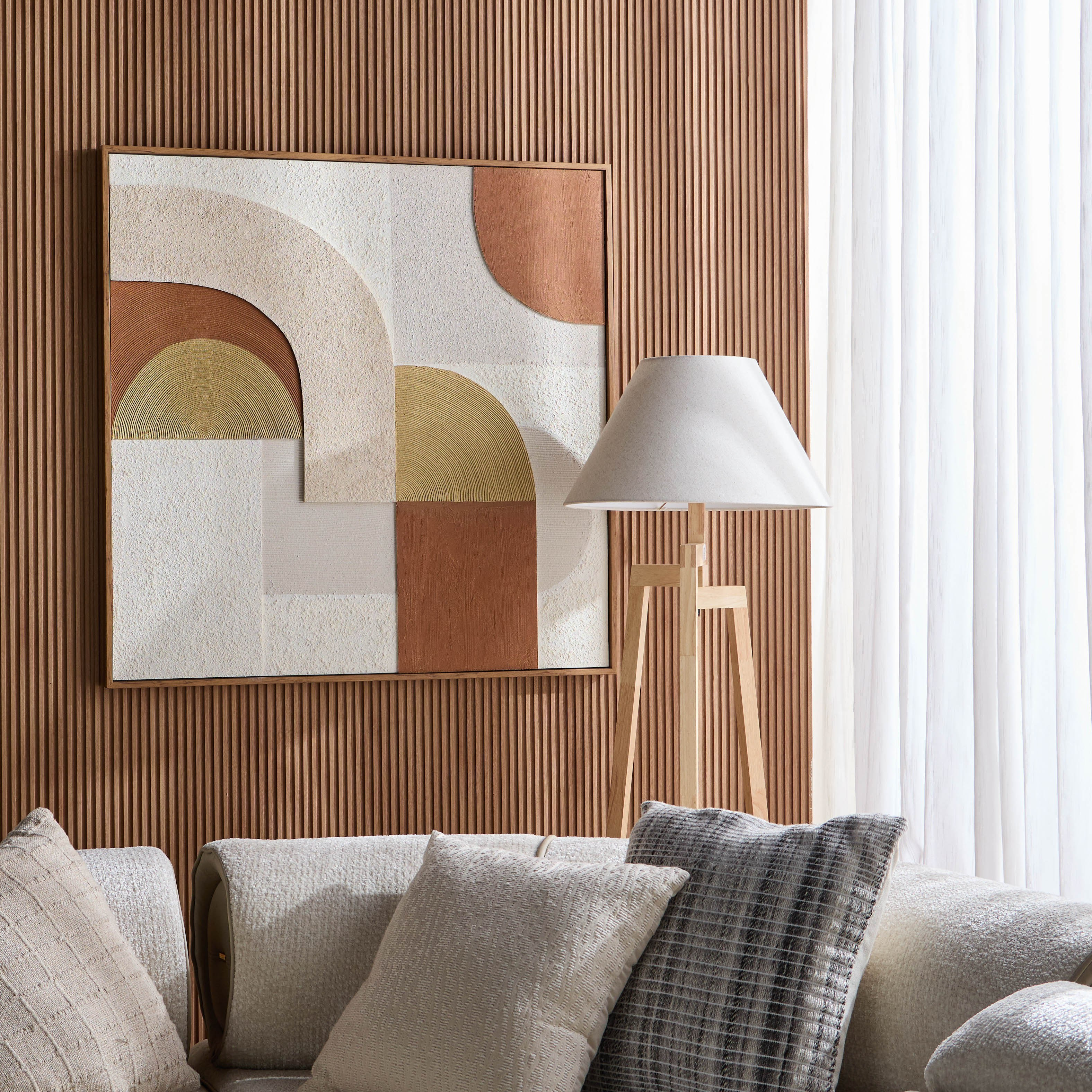 لوحة جدارية كانفاس مؤطرة مرسومة يدويا - رشا - 100x100 سم-household-walldecorandmirrors-wallart-image-3