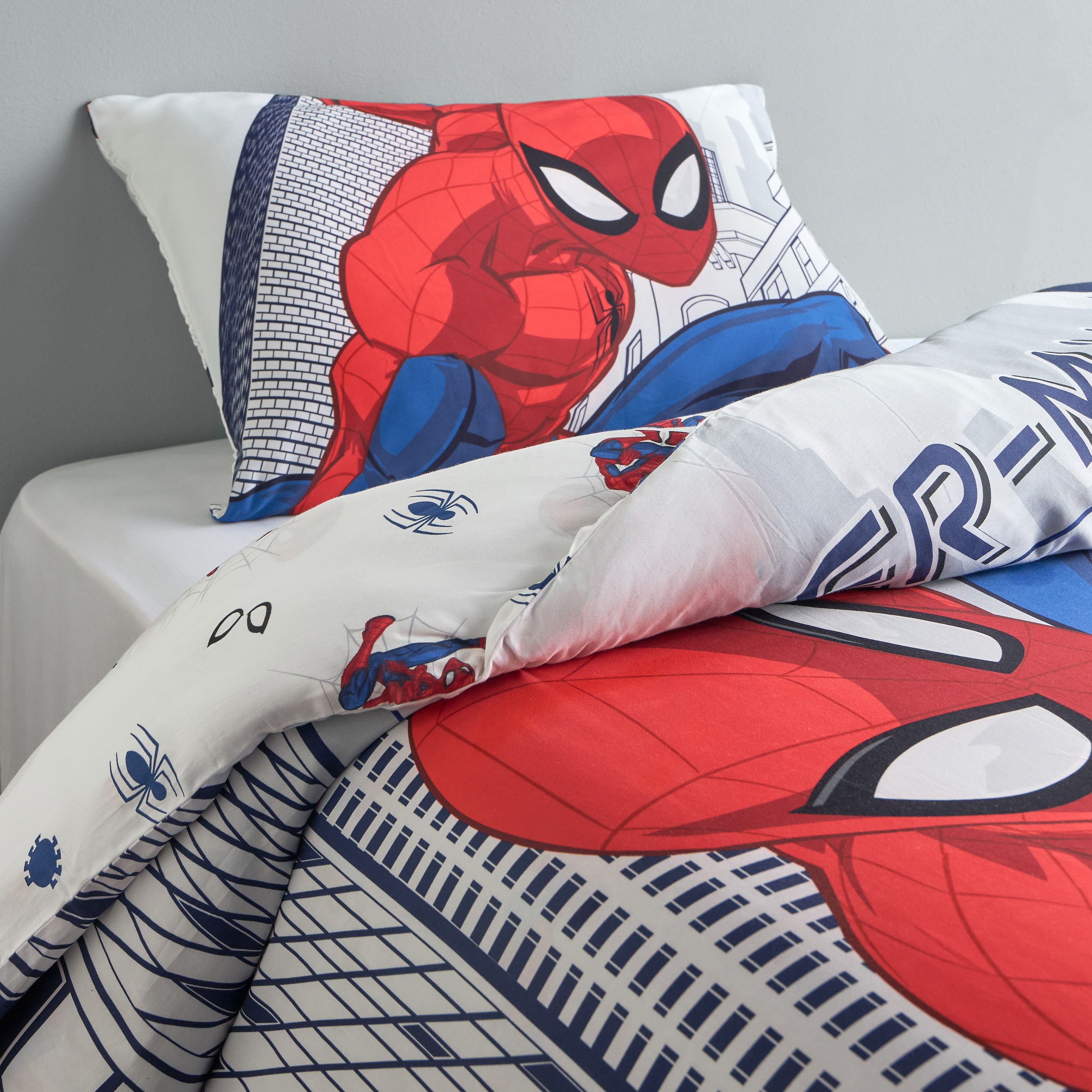 spider man superhero twin comforter set