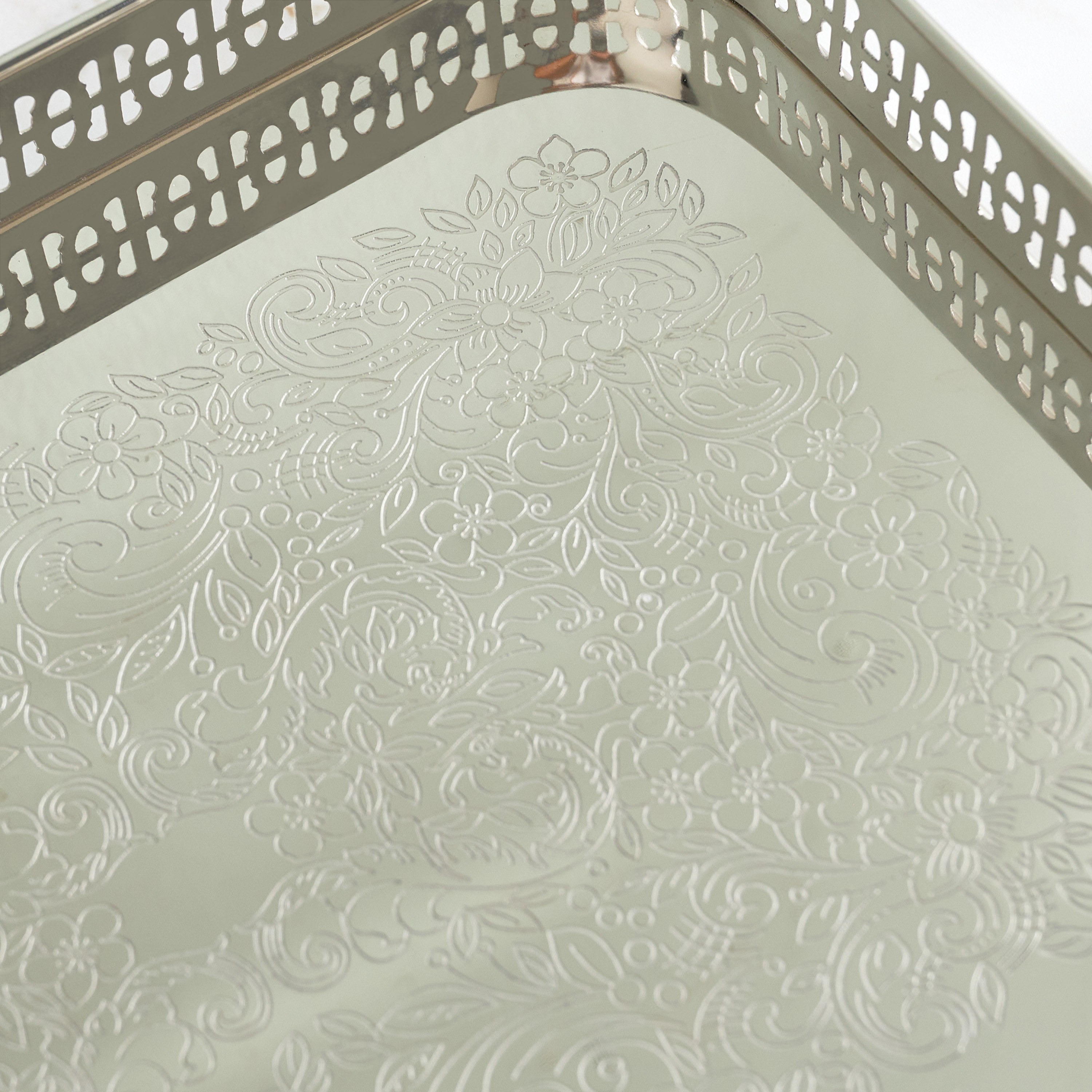 Orientale Metal Decorative Tray - 33 cm-household-decor-boxesandtrays-image-2