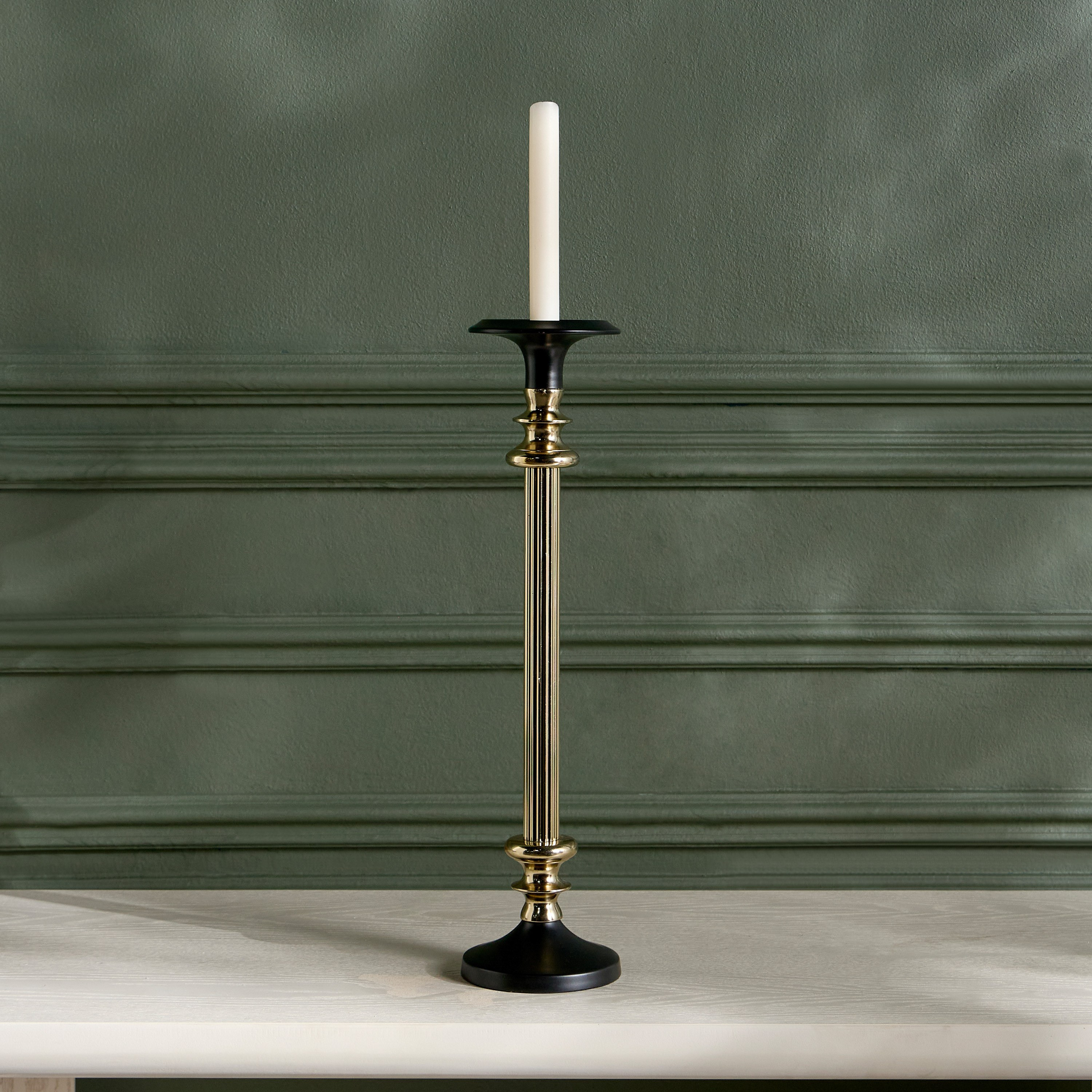 Luxe Fatima Zina Metal Taper Candleholder - 45 cm-household-decor-candleholdersandlanterns-image-1