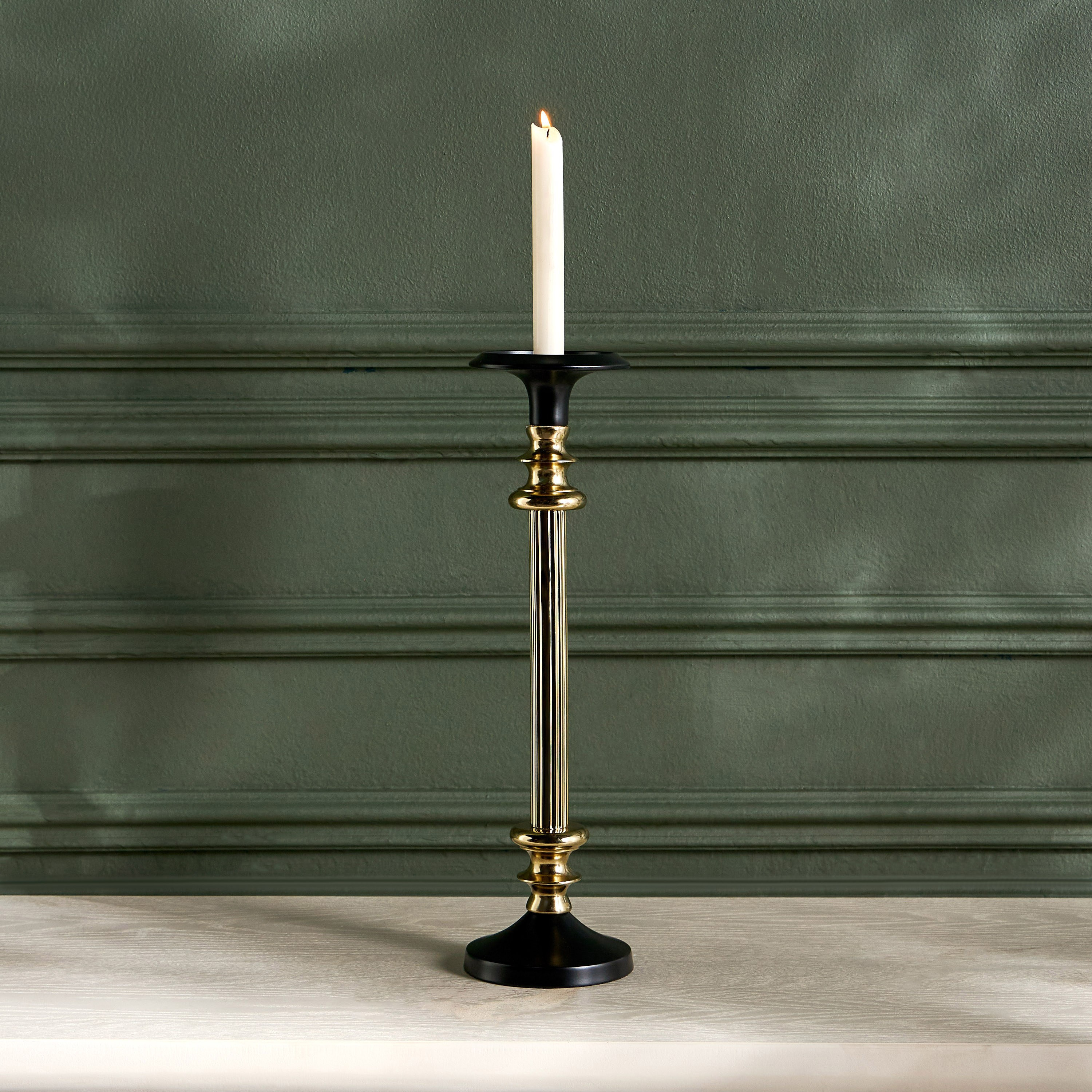 Luxe Fatima Zina Metal Taper Candleholder - 40 cm-household-decor-candleholdersandlanterns-image-2