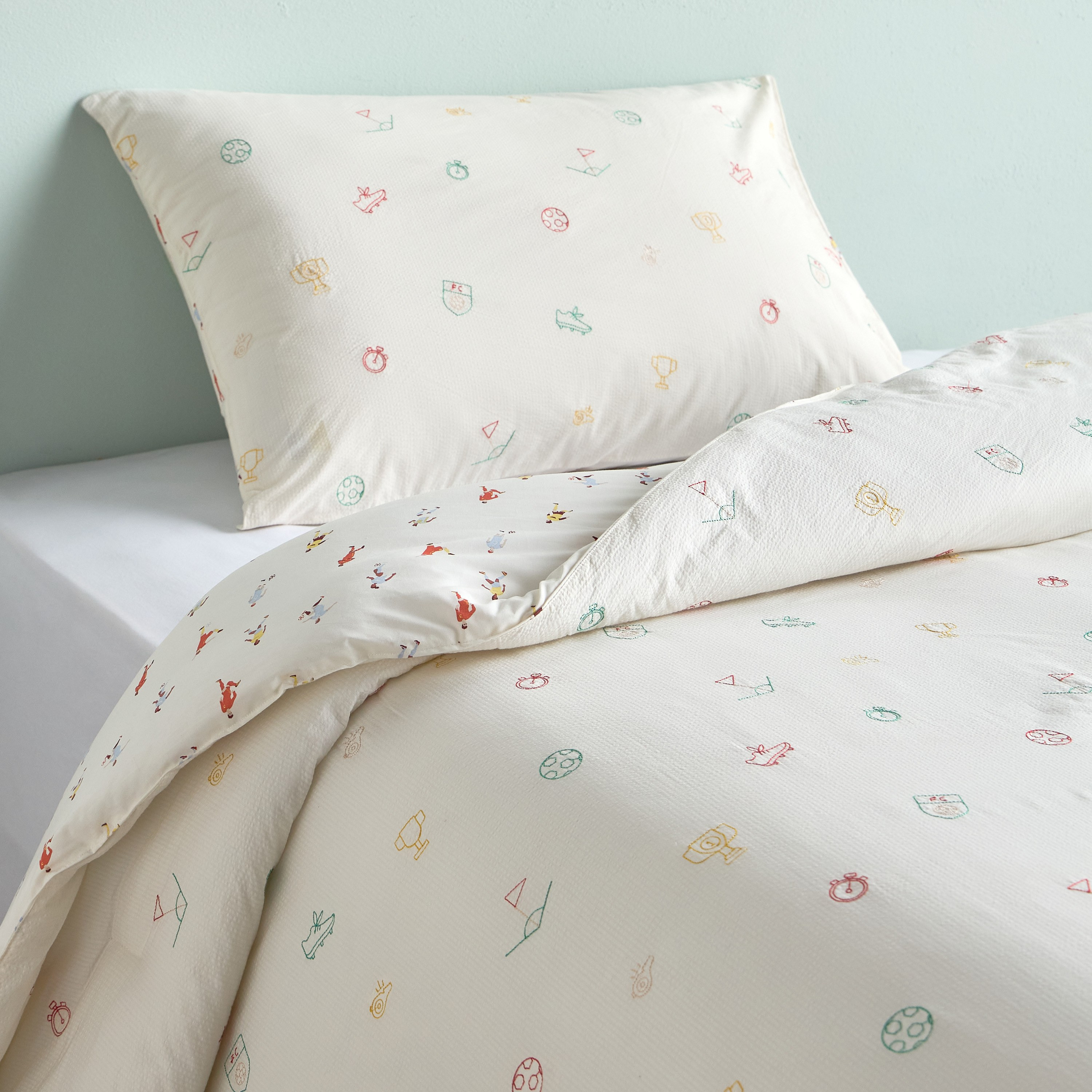 Goal Rush Cotton Printed 220 Thread Count 2-Piece Full Comforter Set - 160x220 cm-babyandkids-beddingandwindows-bedding-comforters-image-6