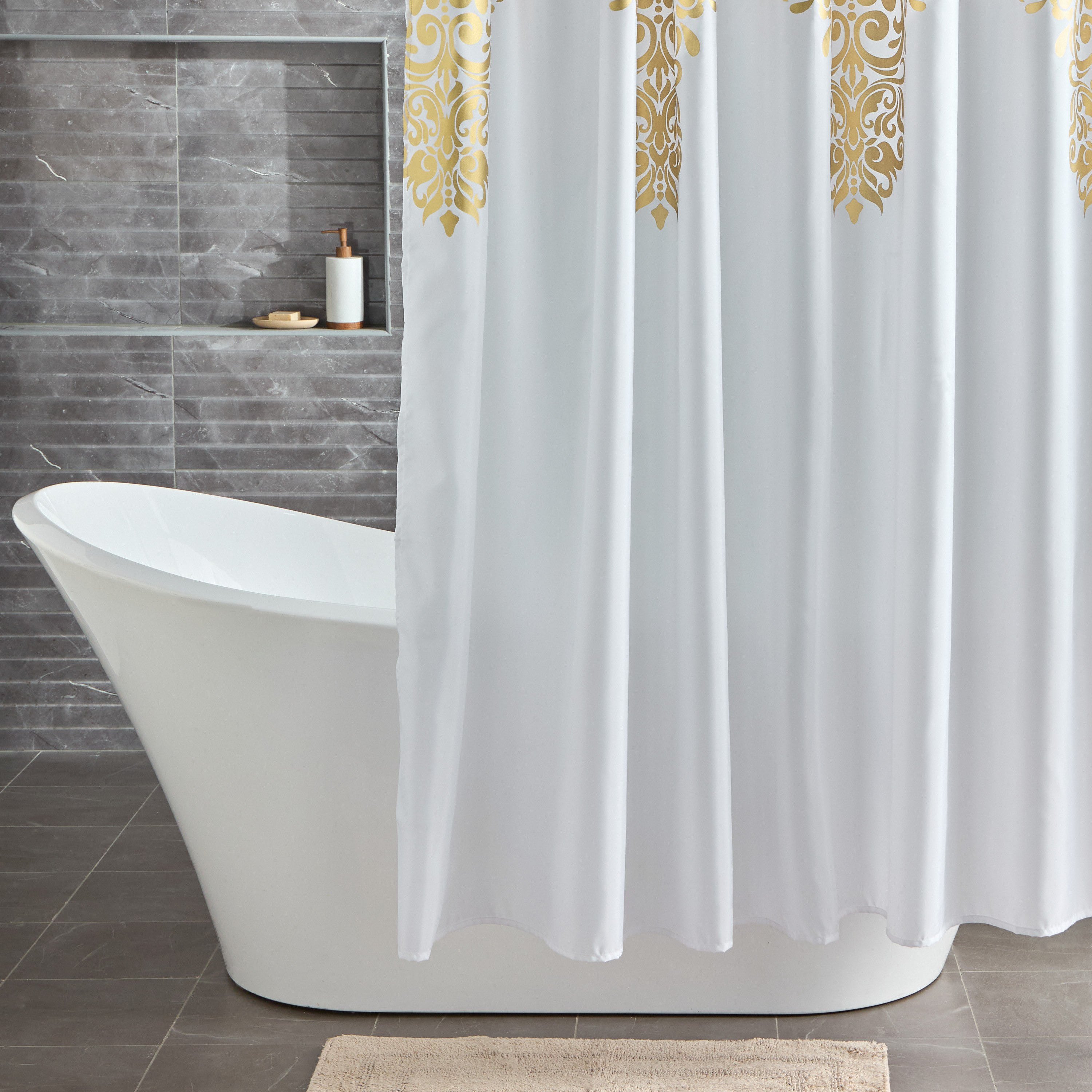 Kara Shower Curtain - 180x240 cm-household-bathandlaundry-shower-showercurtainandliners-image-1