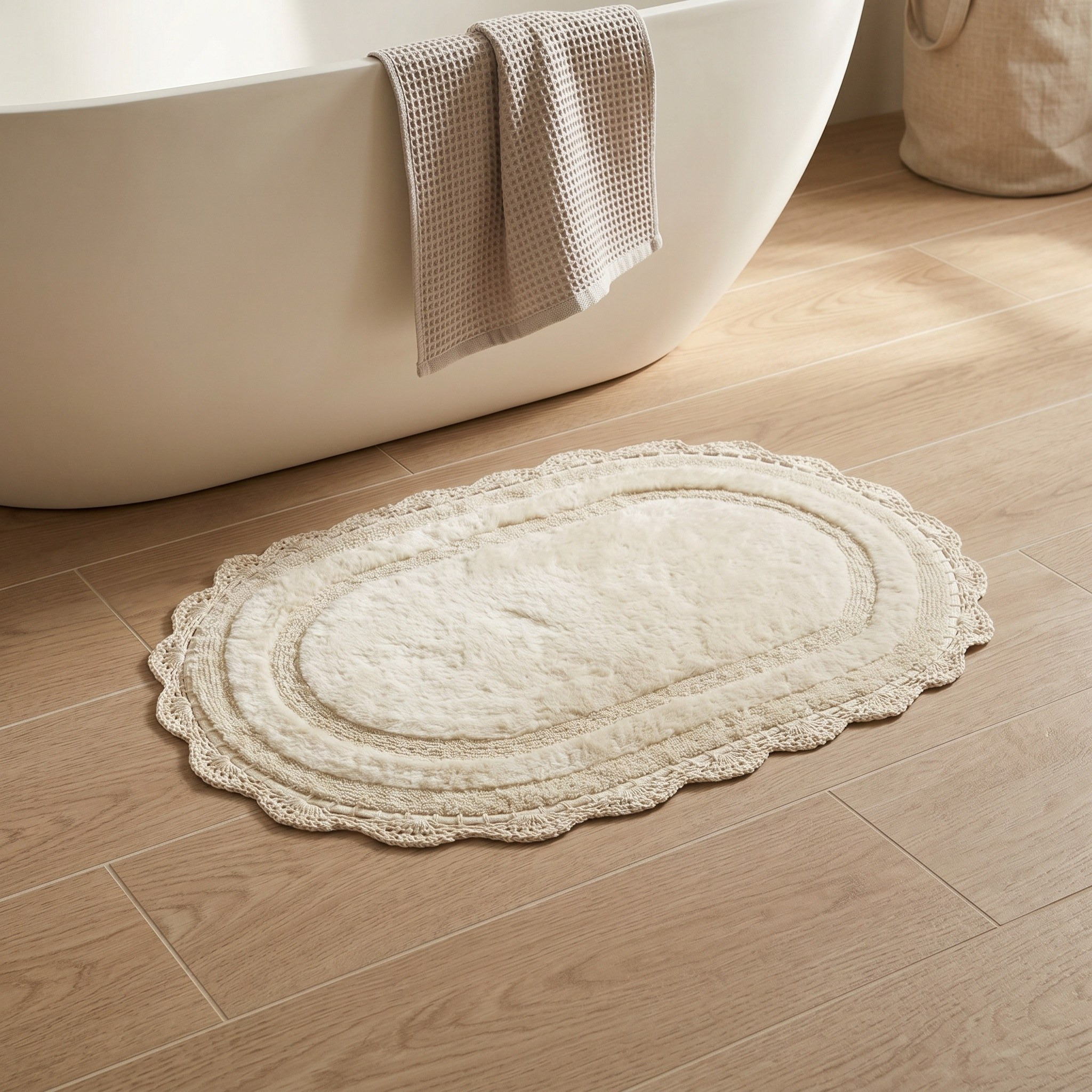 Nesta Crochet Bath Mat - 50x80 cm-household-bathandlaundry-bathlinen-bathmatsandtubmats-image-3