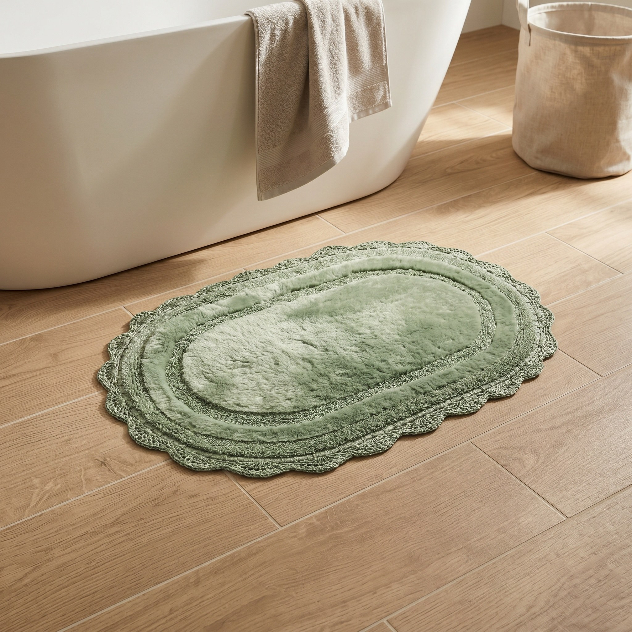Nesta Crochet Bath Mat - 50x80 cm-household-bathandlaundry-bathlinen-bathmatsandtubmats-image-3