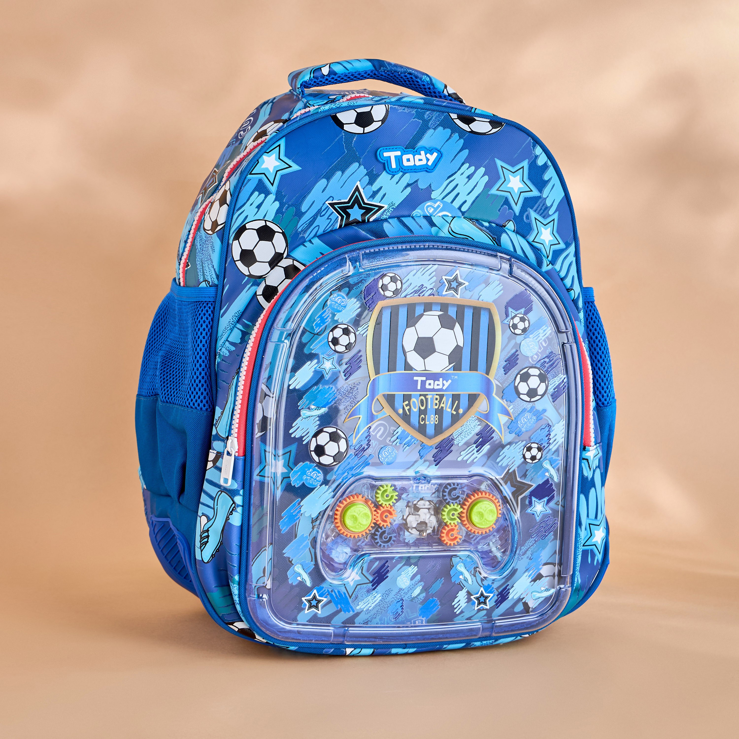 Football Print Backpack with Adjustable Straps - 35x22x46 cm-babyandkids-schoolessentials-schoolbags-image-1