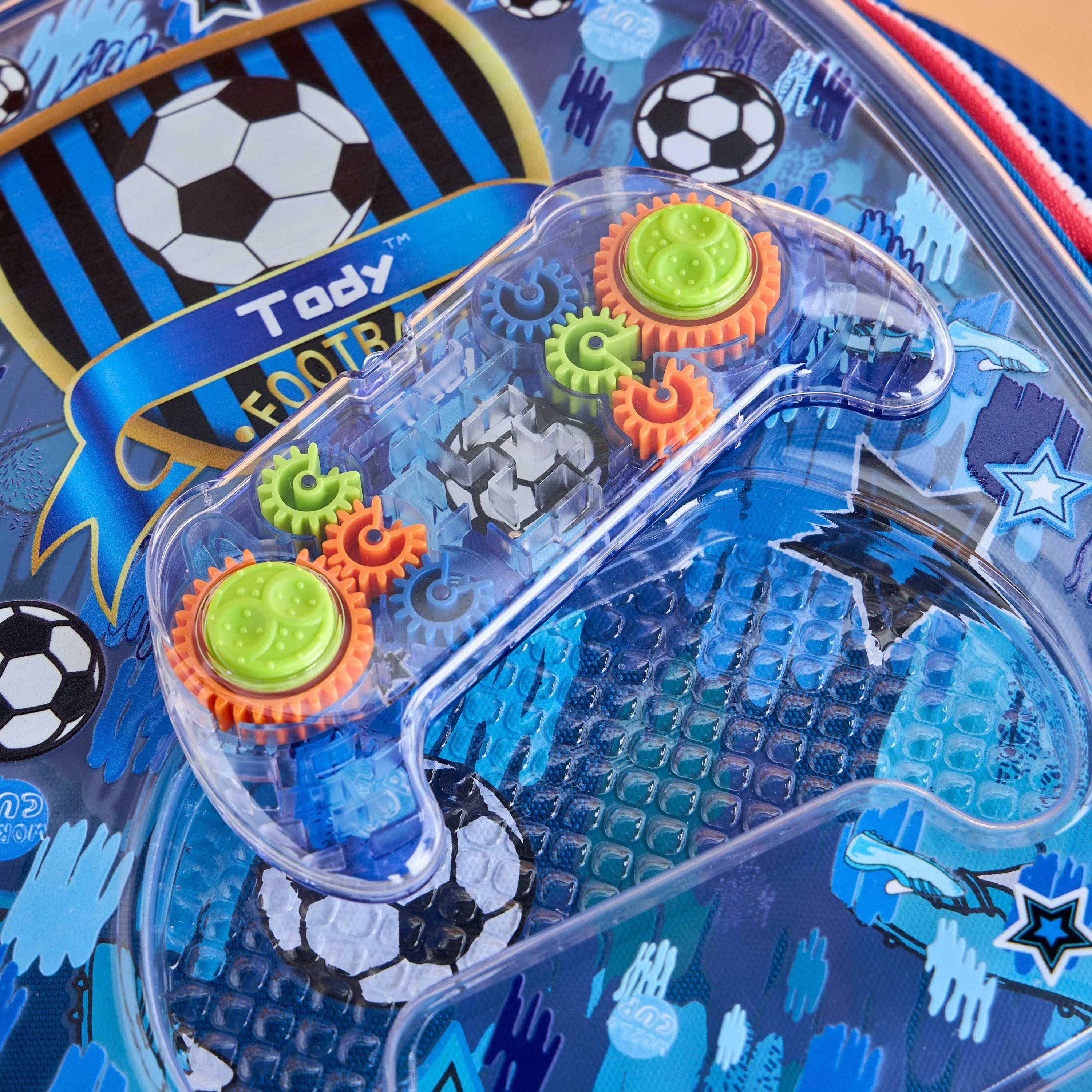 Football Print Backpack with Adjustable Straps - 35x22x46 cm-babyandkids-schoolessentials-schoolbags-image-4