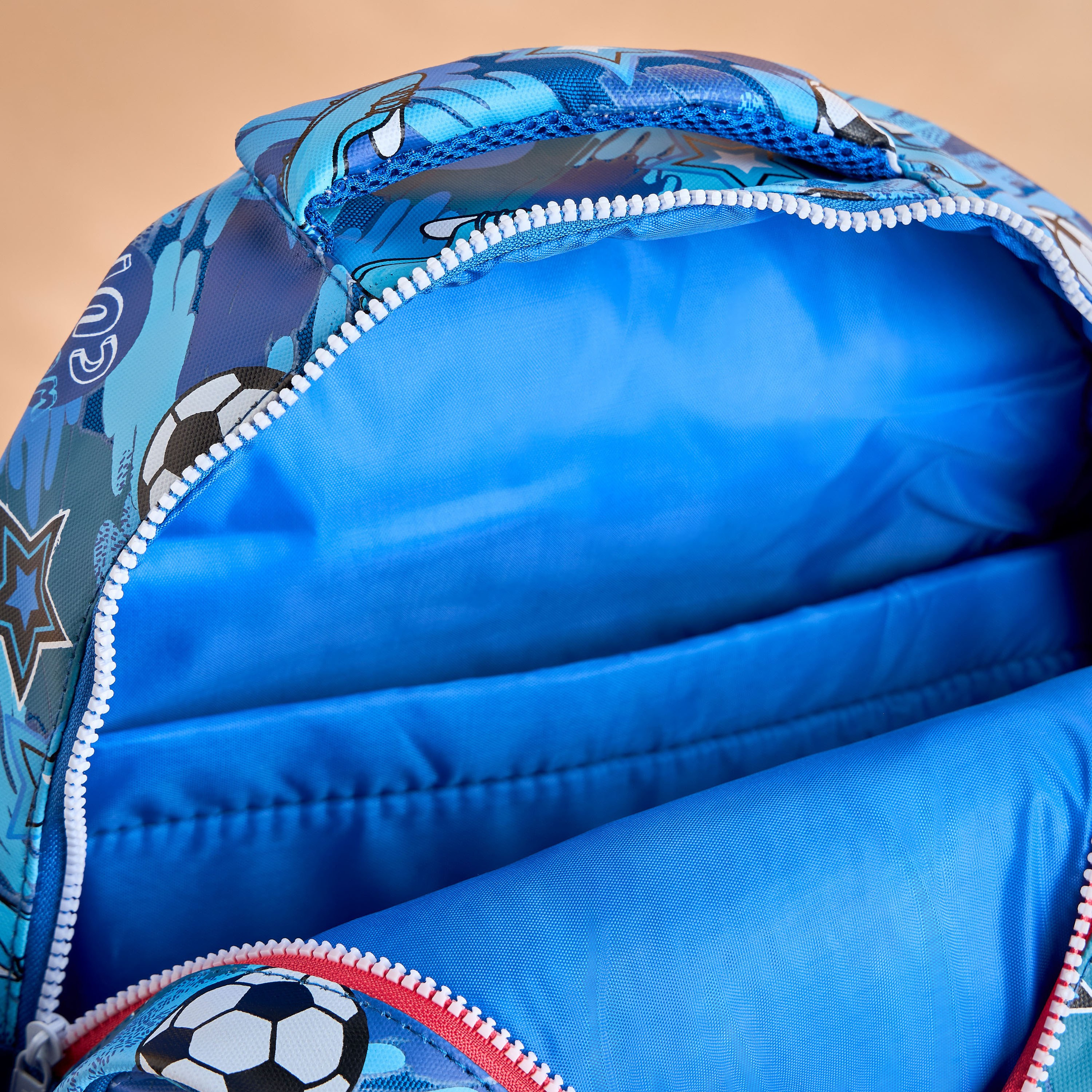 Football Print Backpack with Adjustable Straps - 35x22x46 cm-babyandkids-schoolessentials-schoolbags-image-5