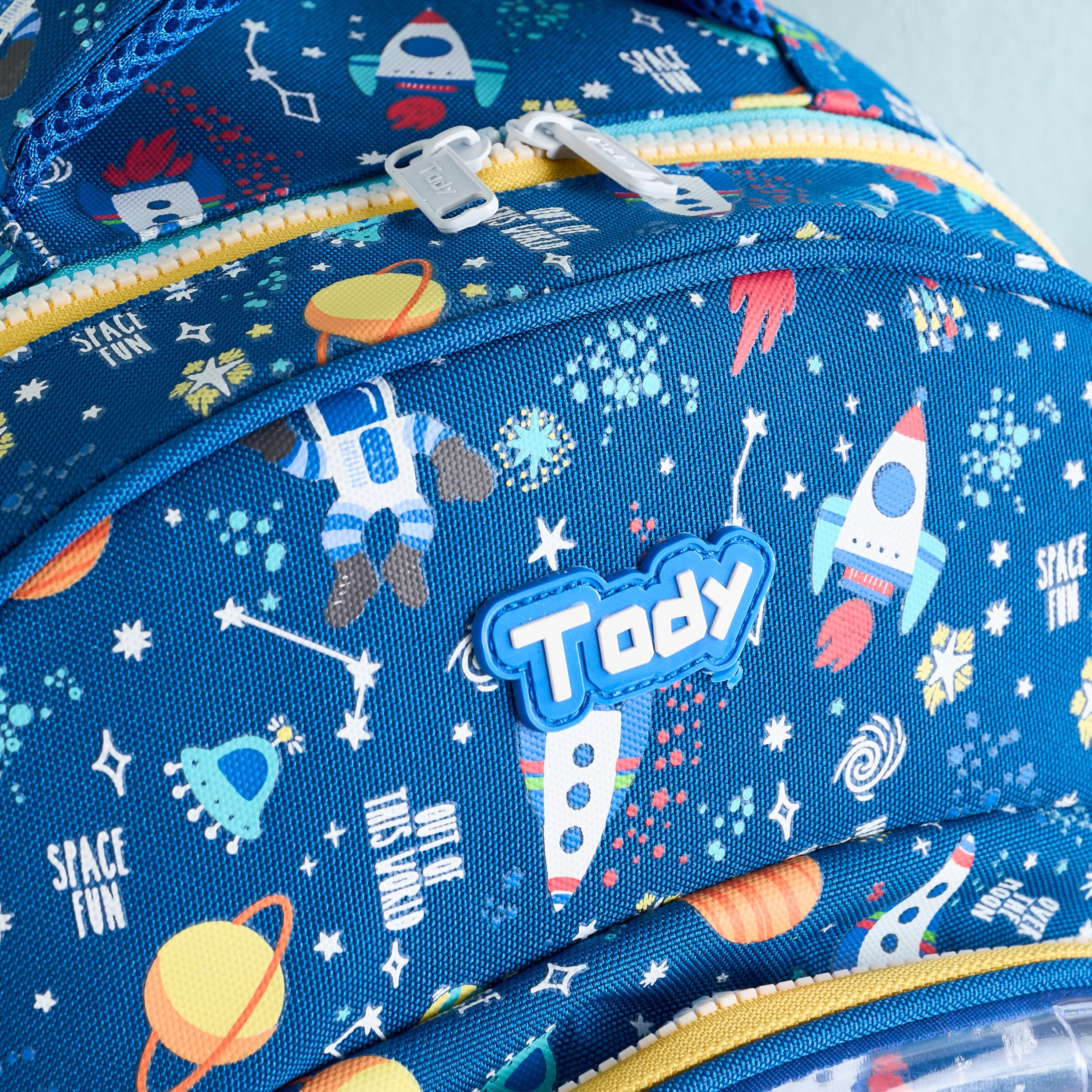 Space Print Backpack with Adjustable Straps - 35x22x46 cm-babyandkids-schoolessentials-schoolbags-image-4