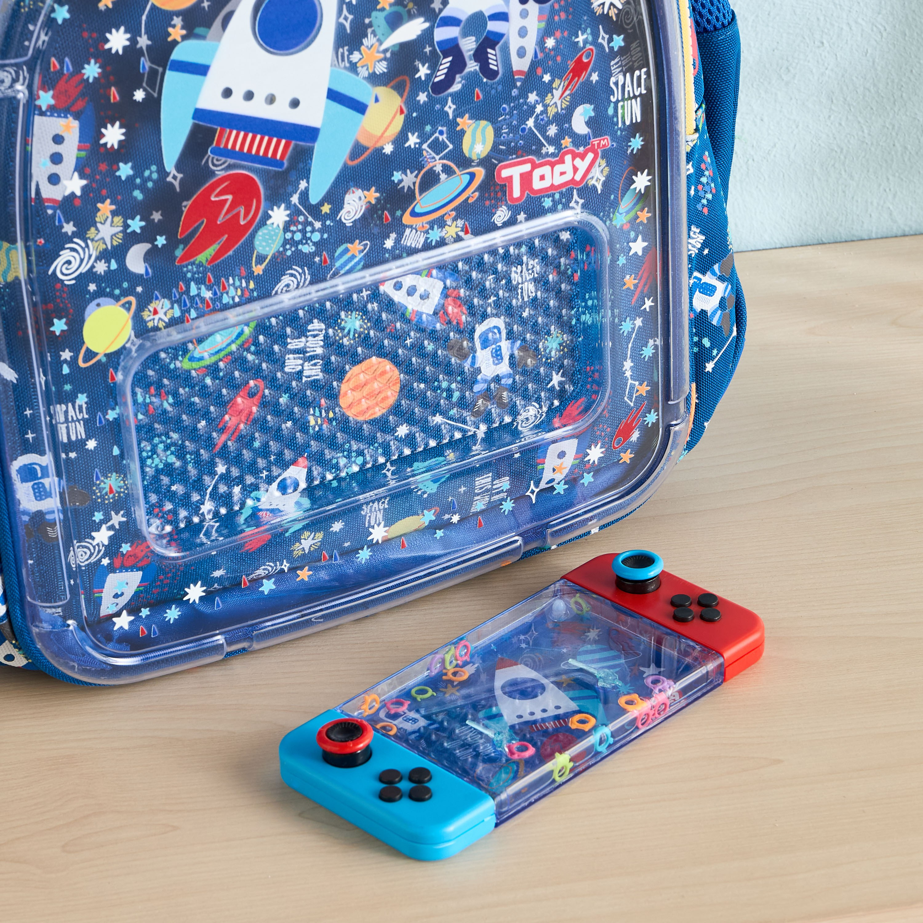 Space Print Backpack with Adjustable Straps - 35x22x46 cm-babyandkids-schoolessentials-schoolbags-image-5