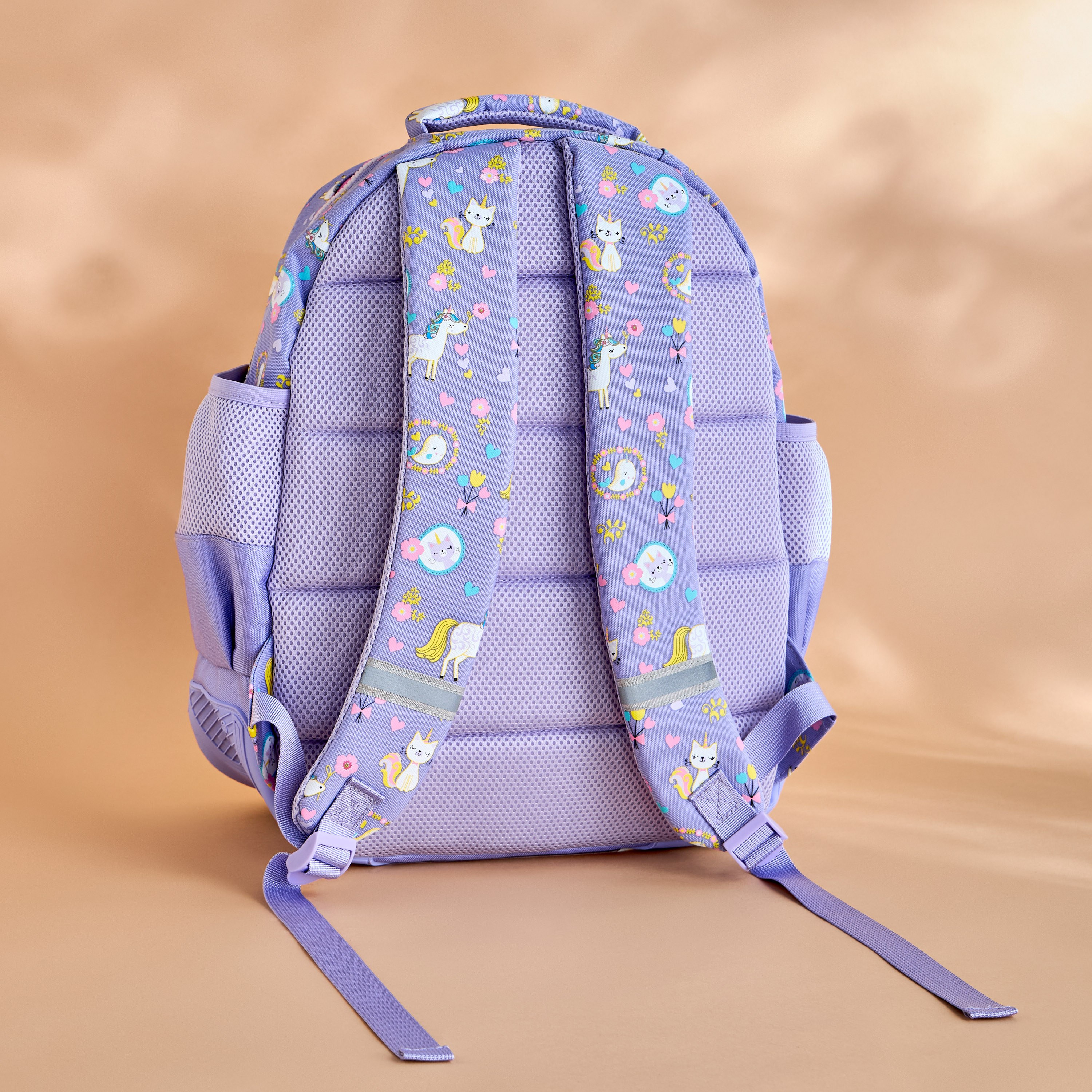 Unicorn Print Backpack with Adjustable Straps - 35x22x46 cm-babyandkids-schoolessentials-schoolbags-image-2