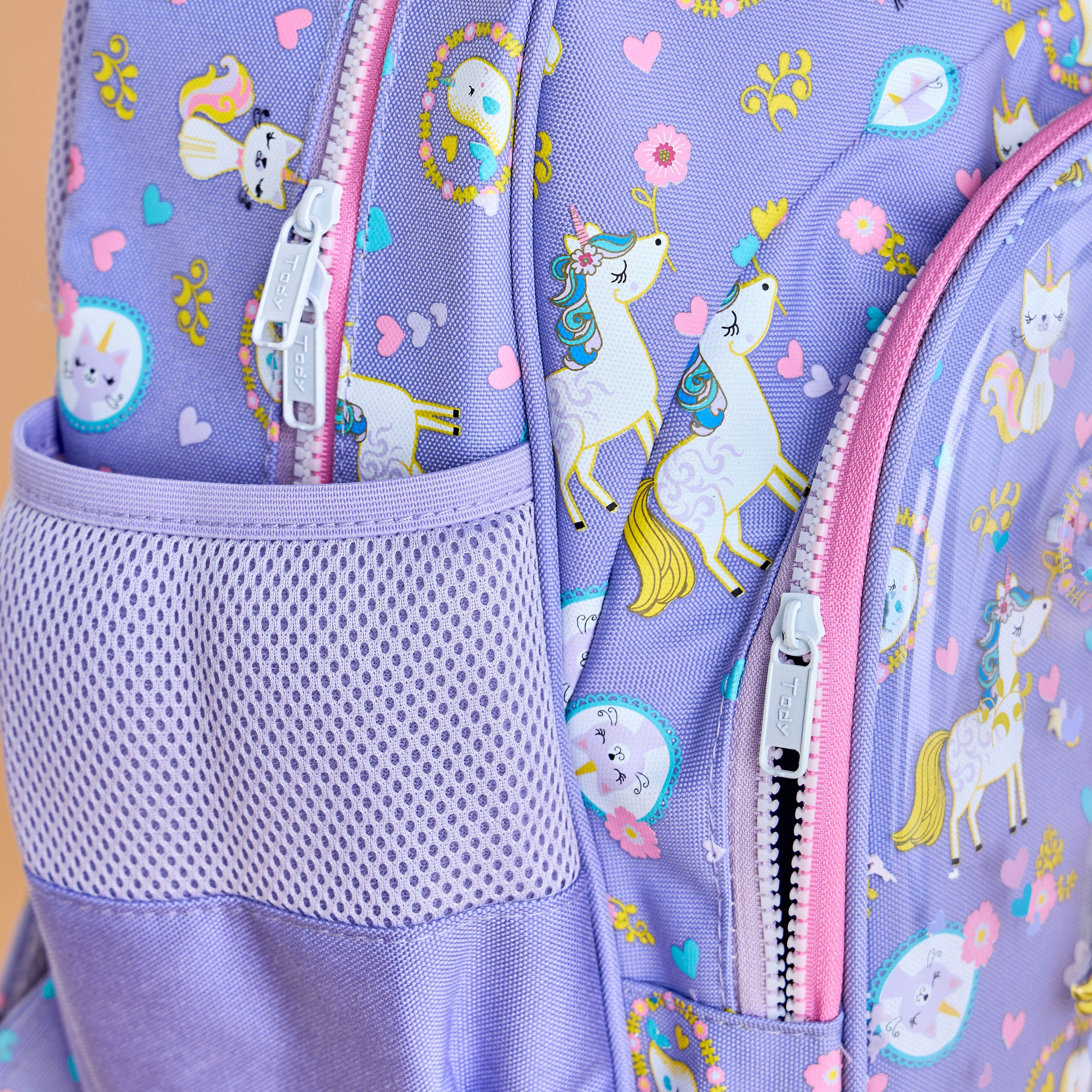Unicorn Print Backpack with Adjustable Straps - 35x22x46 cm-babyandkids-schoolessentials-schoolbags-image-3