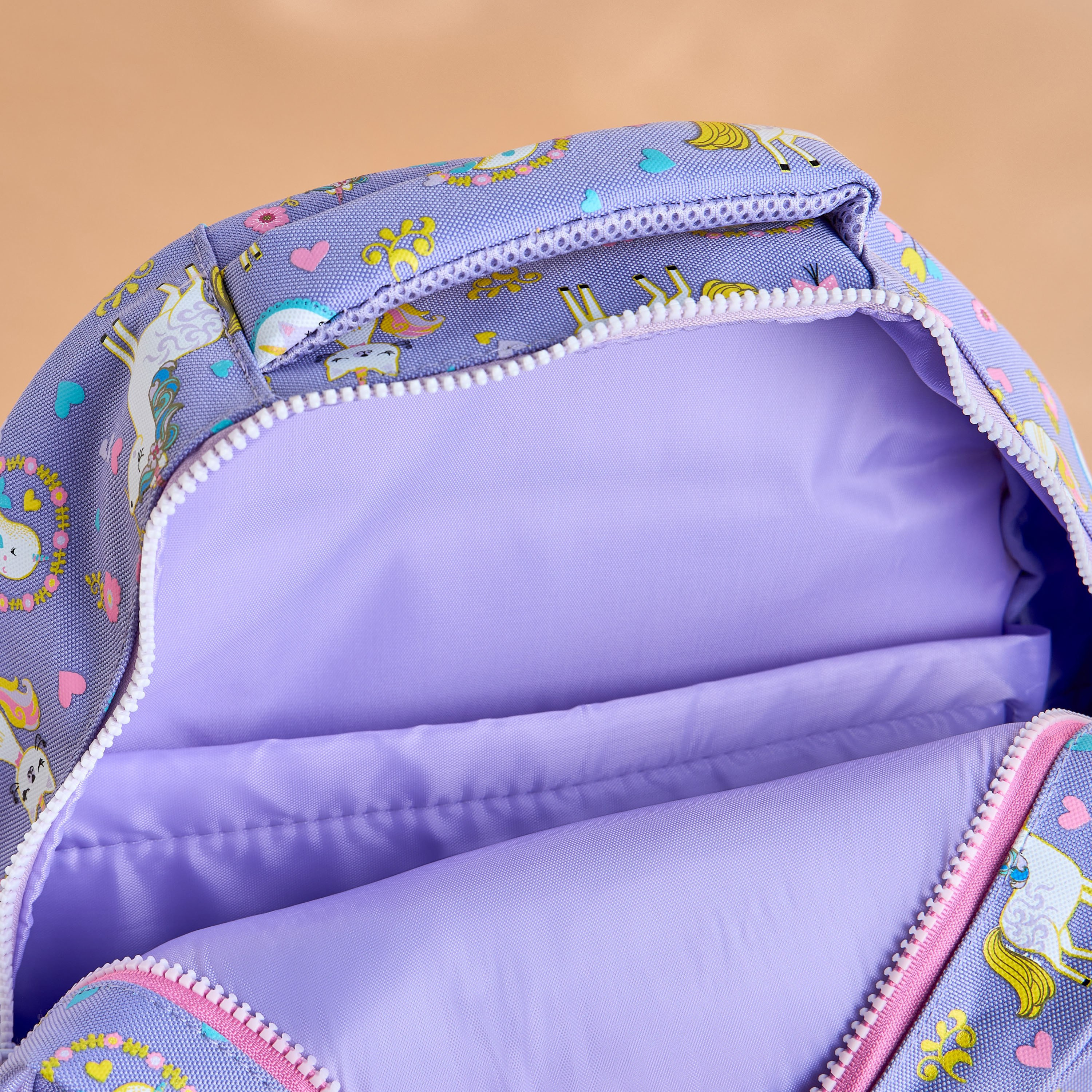 Unicorn Print Backpack with Adjustable Straps - 35x22x46 cm-babyandkids-schoolessentials-schoolbags-image-5
