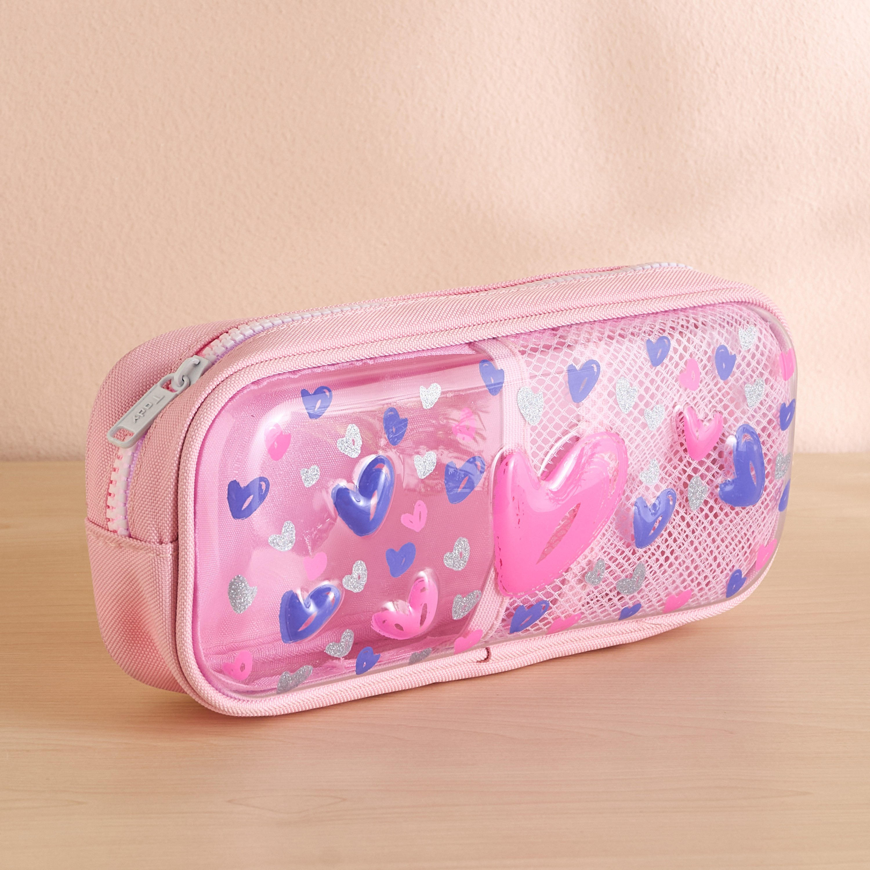 Heart Print Pencil Pouch