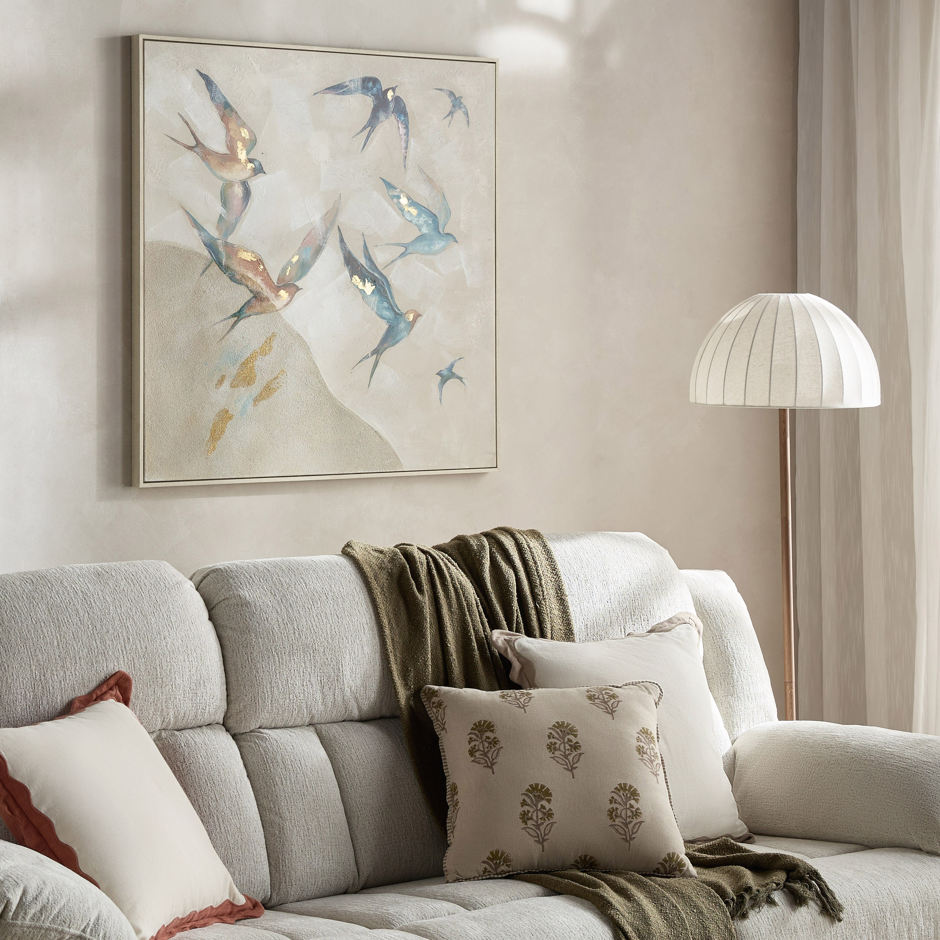 زينة حائط كانفاس مؤطرة - إيناس - 100x100 سم-household-walldecorandmirrors-wallart-image-3