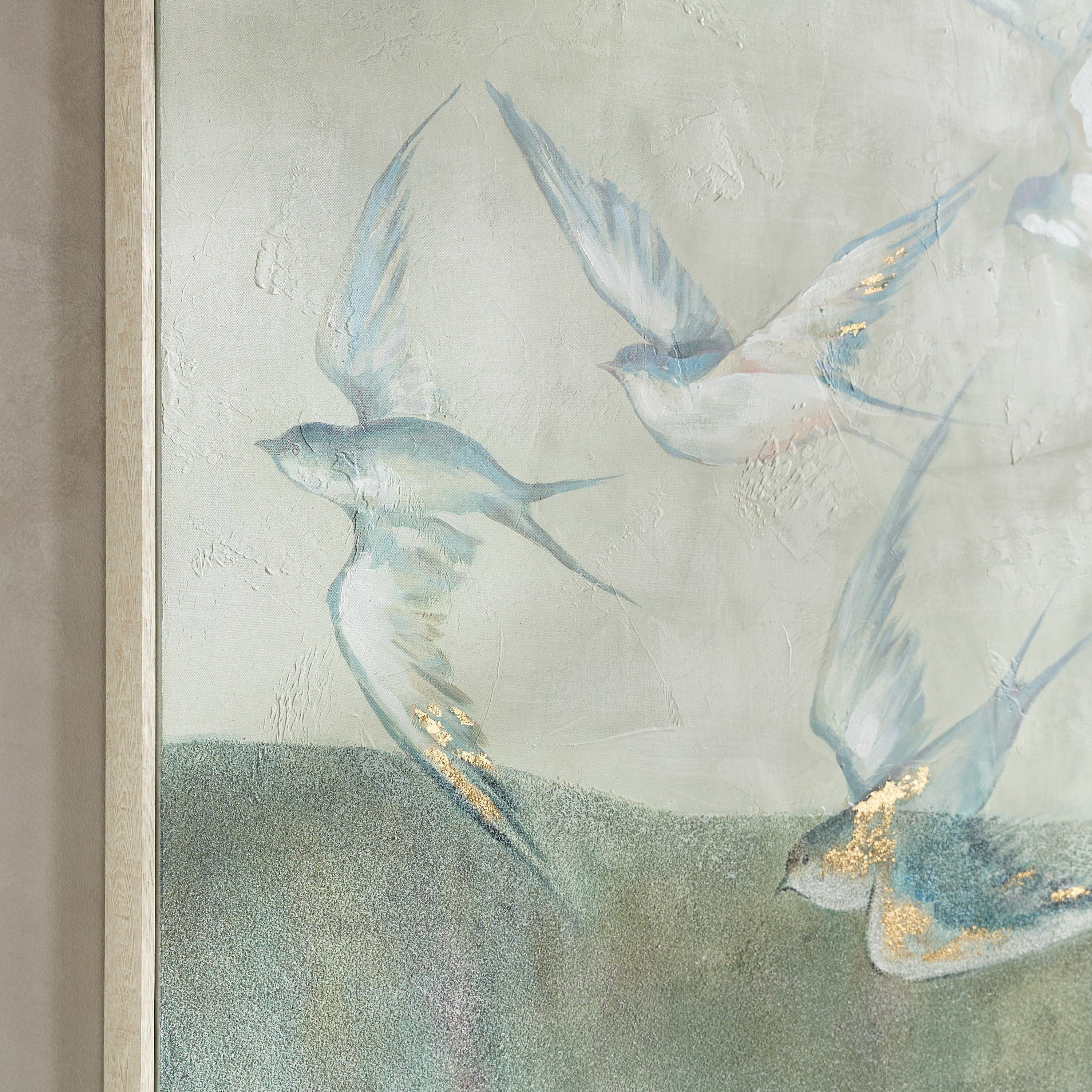 زينة حائط كانفاس مؤطرة بألوان زيتية - سوسن - 100x100 سم-household-walldecorandmirrors-wallart-image-2