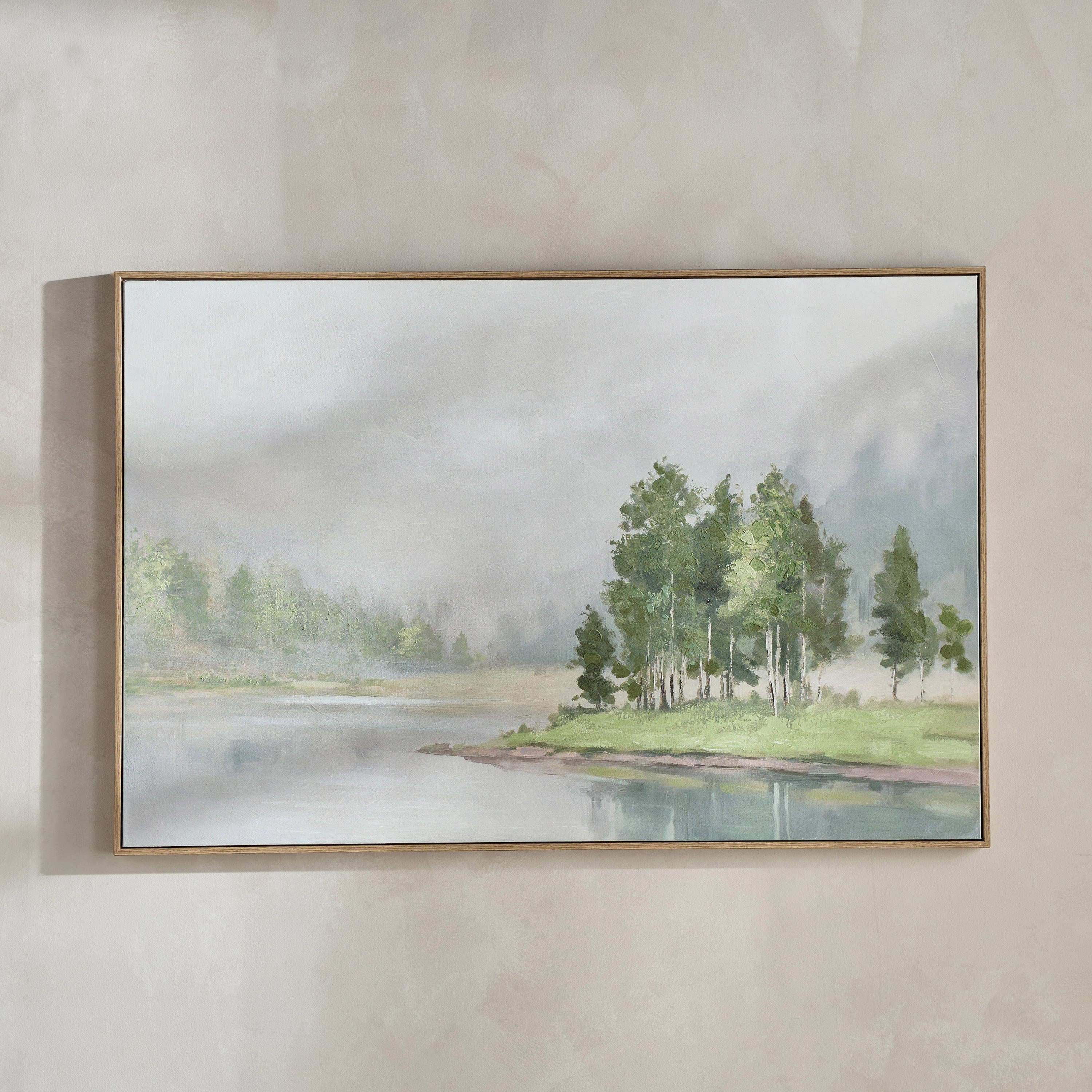 لوحة جدارية زيتية كانفاس مؤطرة - لبنة - 120x80 سم-household-walldecorandmirrors-wallart-image-1