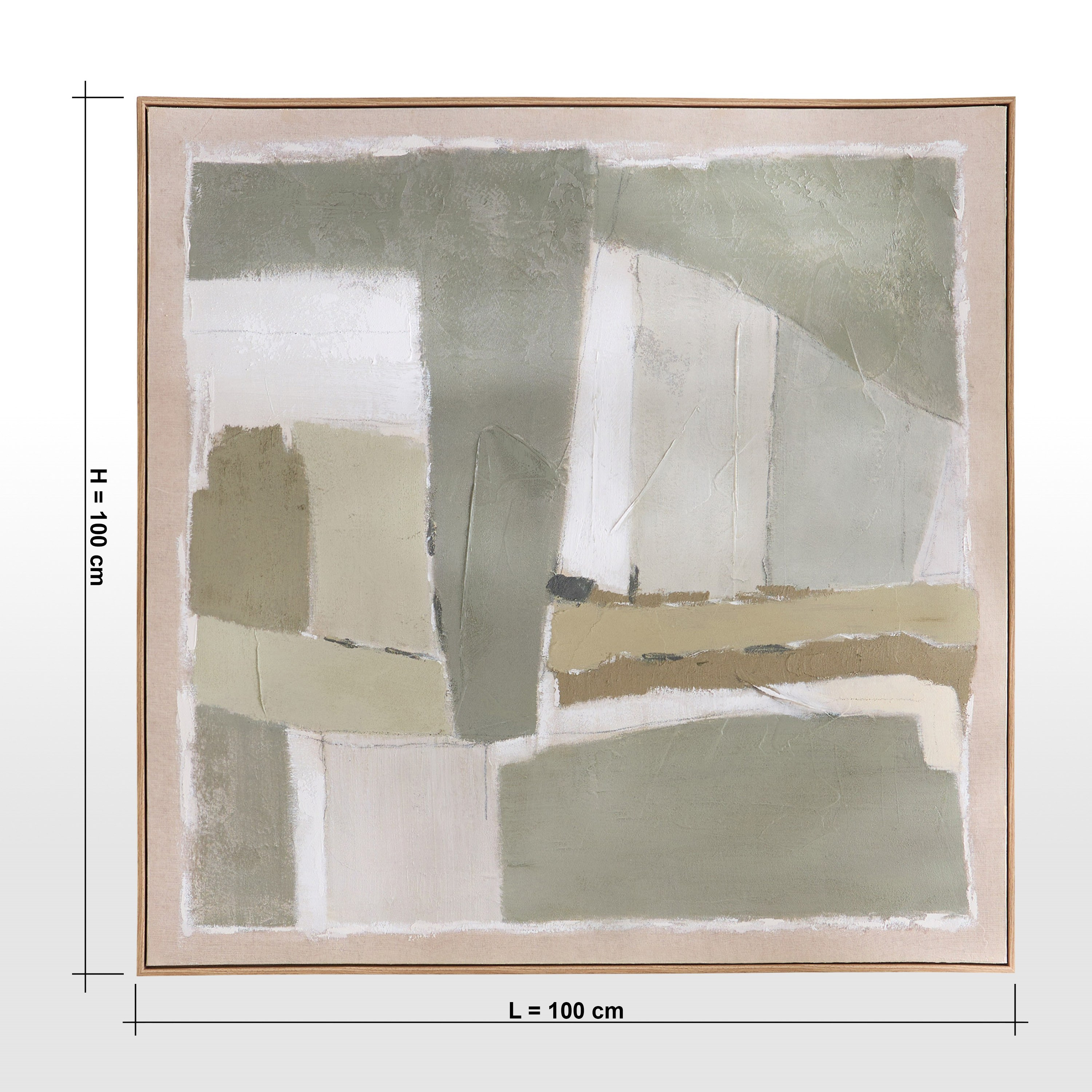 زينة حائط كانفاس مؤطرة برسمة زيتية - ناتورا عزة - 100×100 سم-household-walldecorandmirrors-wallart-image-4
