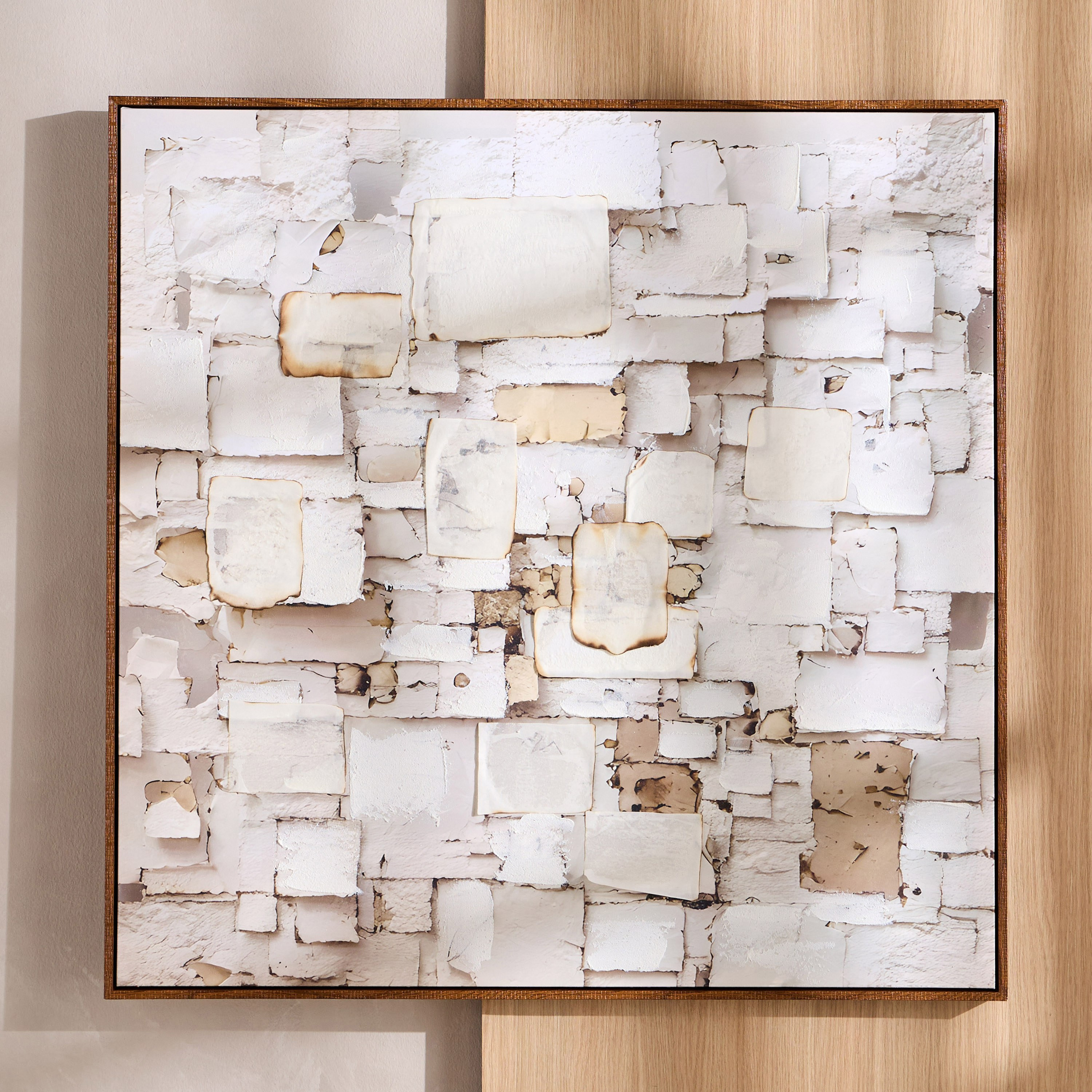 لوحة جدارية كانفاس مؤطرة - نسرين - 100x100 سم-household-walldecorandmirrors-wallart-image-1