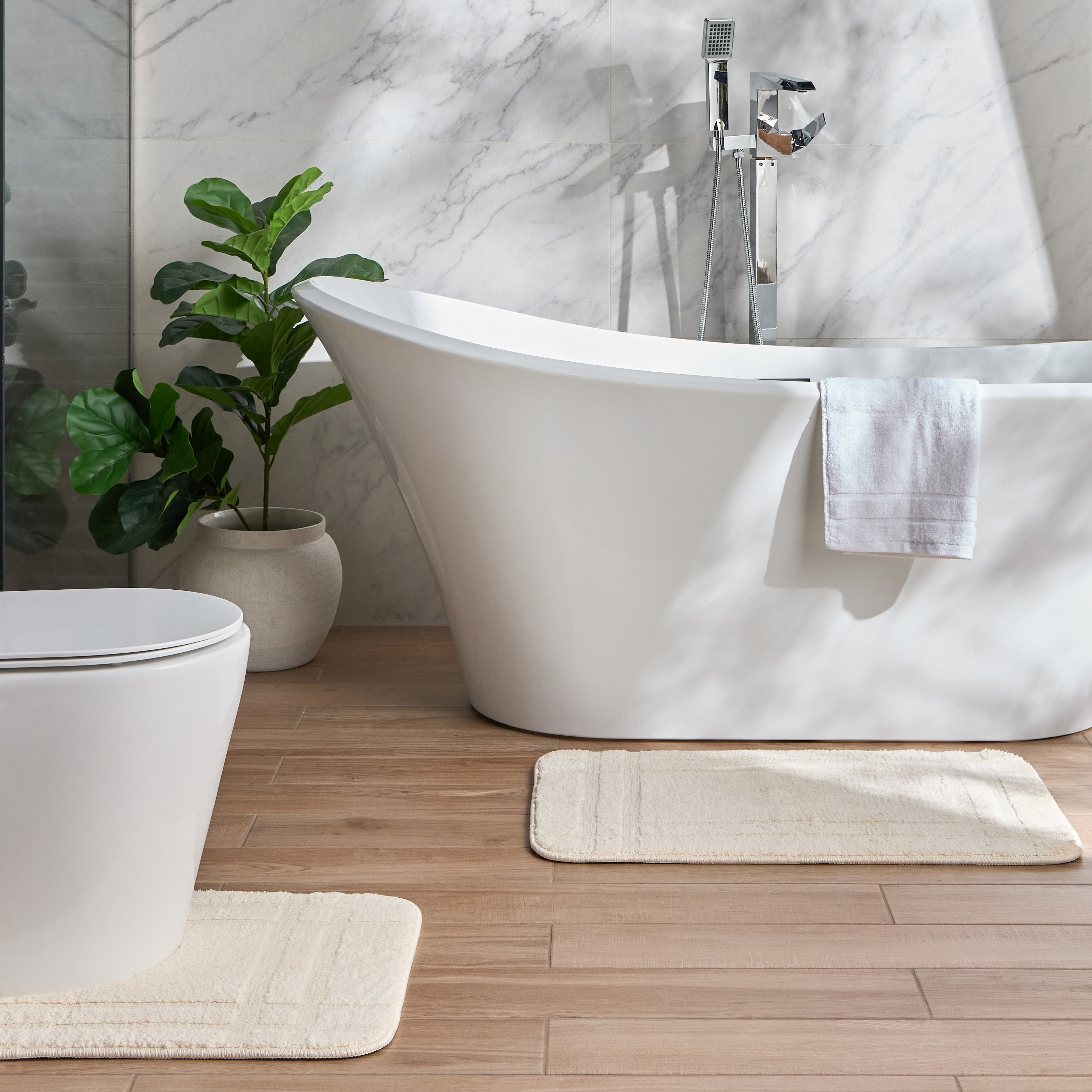 طقم سجاد حمام قطعتين - إدمونتون-household-bathandlaundry-bathlinen-bathmatsandtubmats-image-5